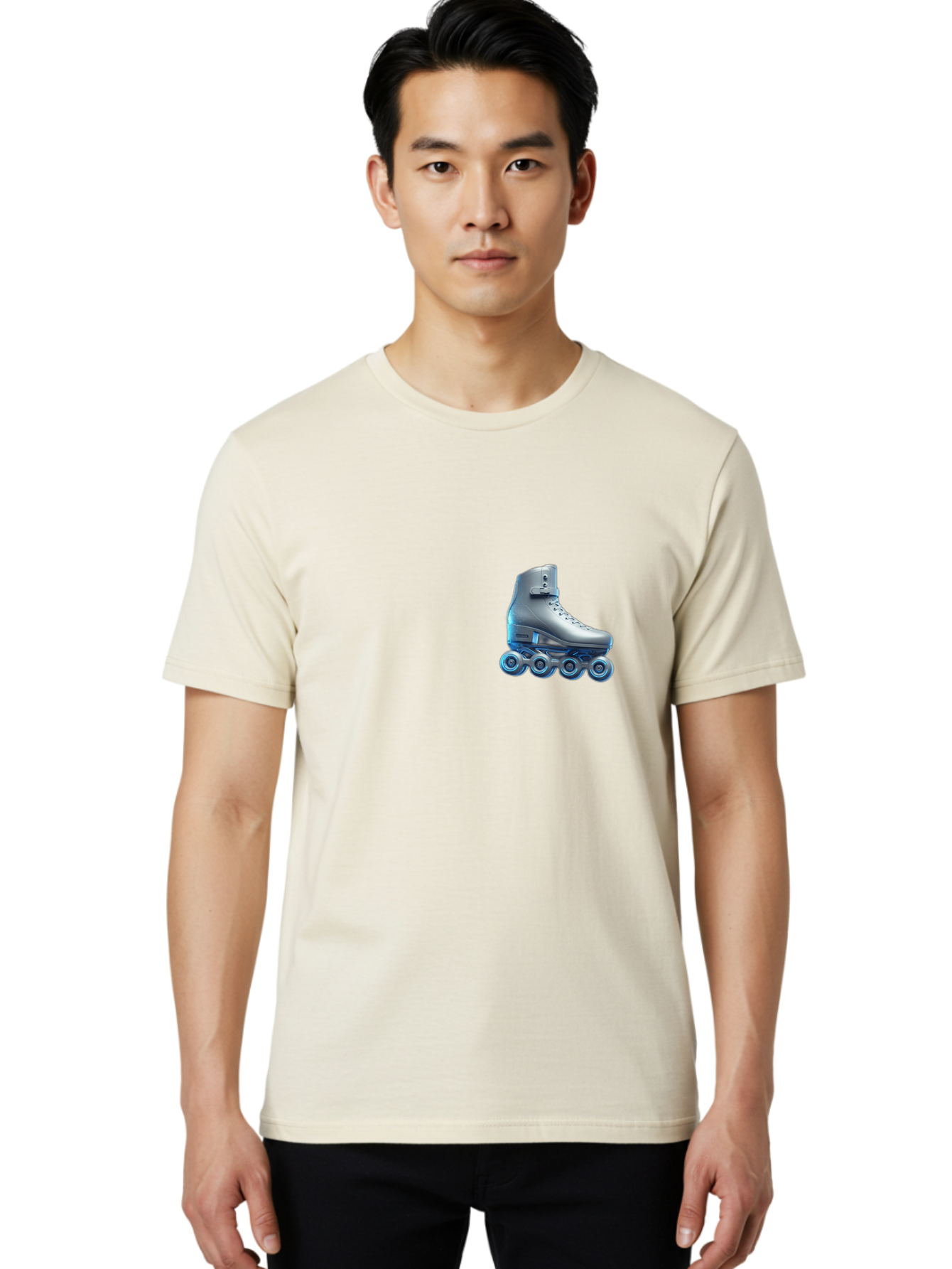 Inline-Skate Men'S Graphic Tee, 100% Cotton, Comfortable Casual Summer Wear, Machine Washable, Vintage Camera, Old Camera, Antique Camera, Black Camera, Classic Photography, Photography Equipment, Nostalgic Device, Film Camera, Camera Art Bam686