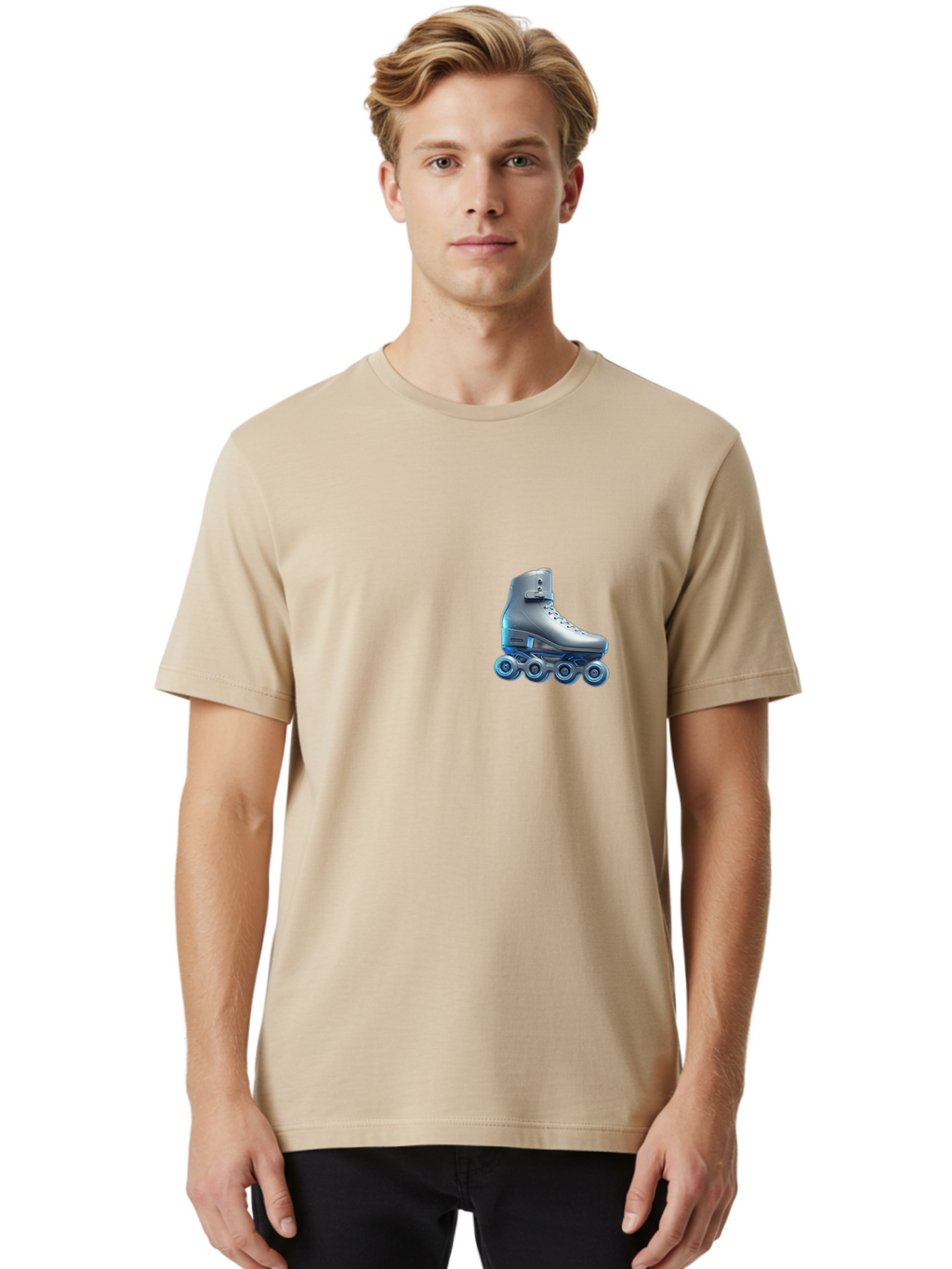 Inline-Skate Men'S Graphic Tee, 100% Cotton, Comfortable Casual Summer Wear, Machine Washable, Vintage Camera, Old Camera, Antique Camera, Black Camera, Classic Photography, Photography Equipment, Nostalgic Device, Film Camera, Camera Art Bam686