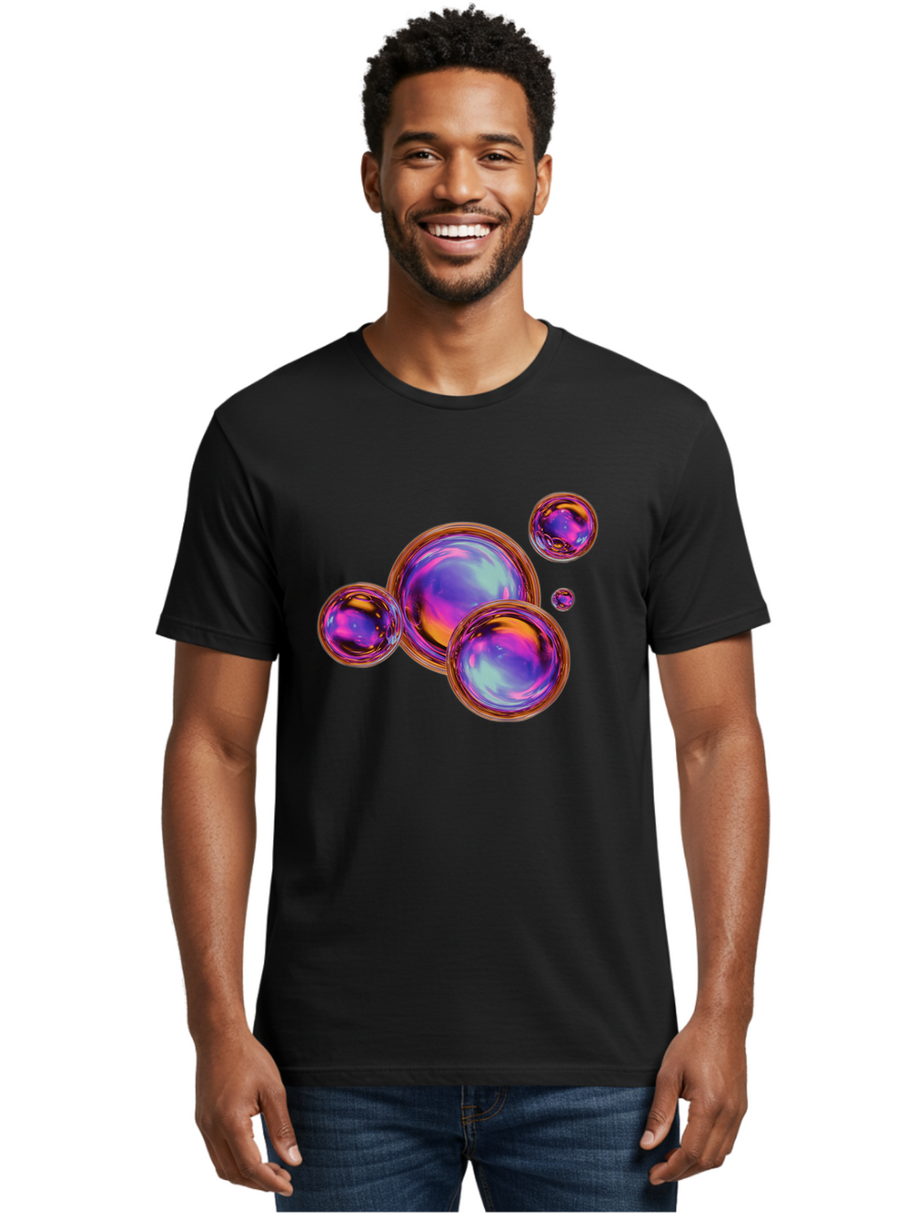 Iridescent-Orbs Men'S Graphic Tee, 100% Cotton, Comfortable Casual Summer Wear, Machine Washable, Vintage Camera, Old Camera, Antique Camera, Black Camera, Classic Photography, Photography Equipment, Nostalgic Device, Film Camera, Camera Art Bam687