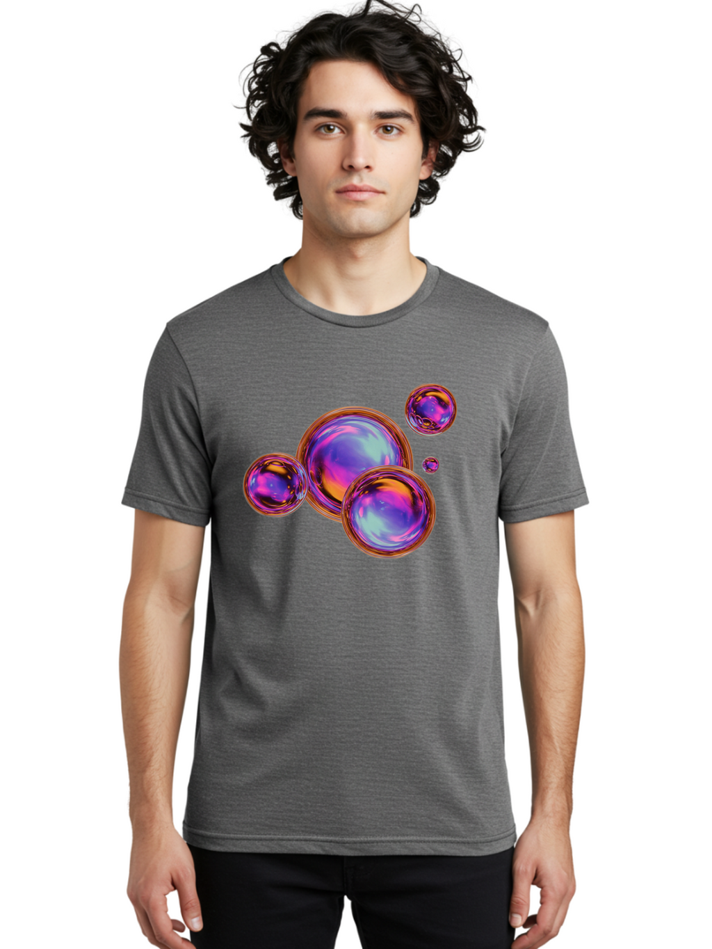 Iridescent-Orbs Men'S Graphic Tee, 100% Cotton, Comfortable Casual Summer Wear, Machine Washable, Vintage Camera, Old Camera, Antique Camera, Black Camera, Classic Photography, Photography Equipment, Nostalgic Device, Film Camera, Camera Art Bam687