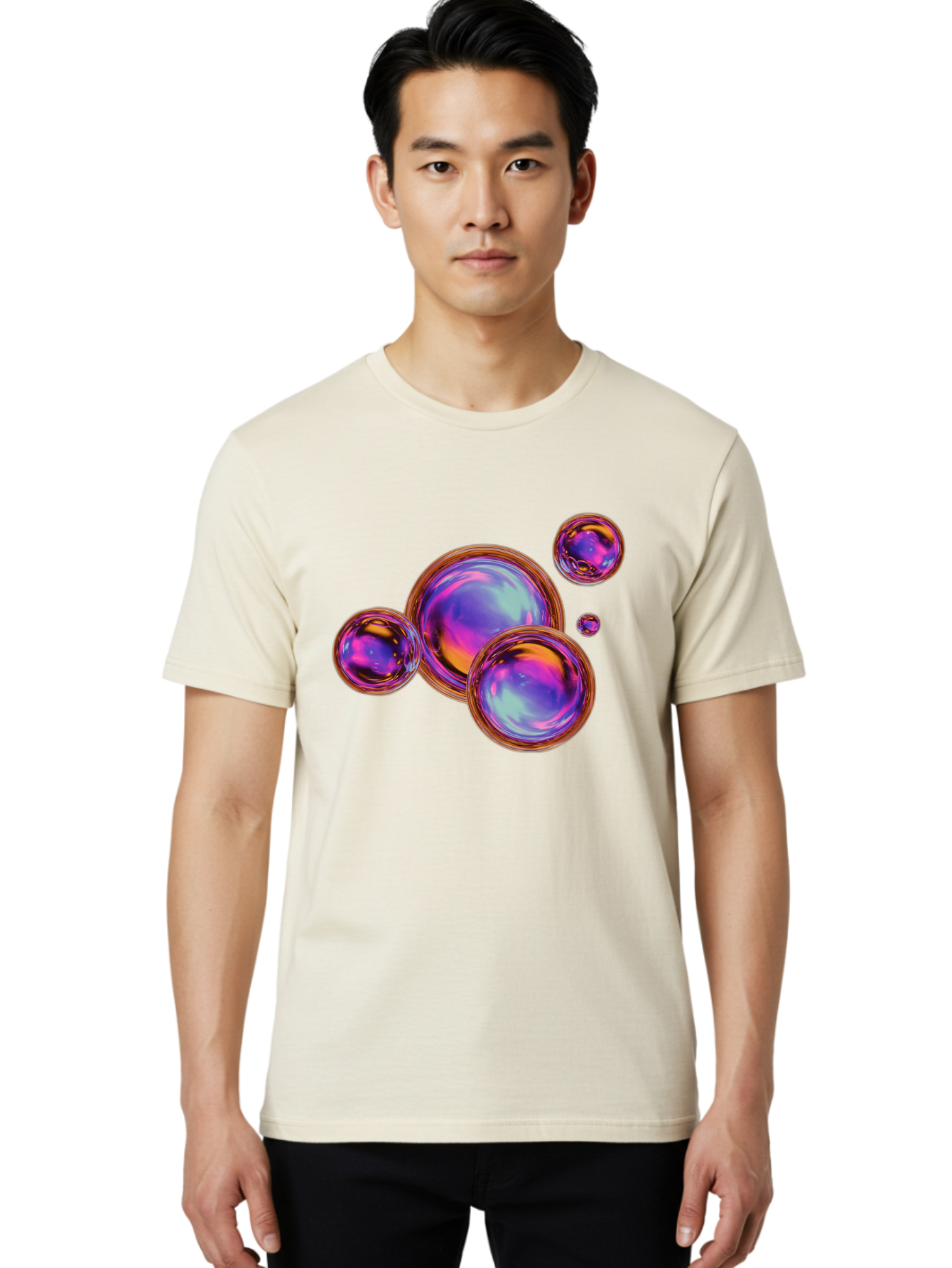 Iridescent-Orbs Men'S Graphic Tee, 100% Cotton, Comfortable Casual Summer Wear, Machine Washable, Vintage Camera, Old Camera, Antique Camera, Black Camera, Classic Photography, Photography Equipment, Nostalgic Device, Film Camera, Camera Art Bam687