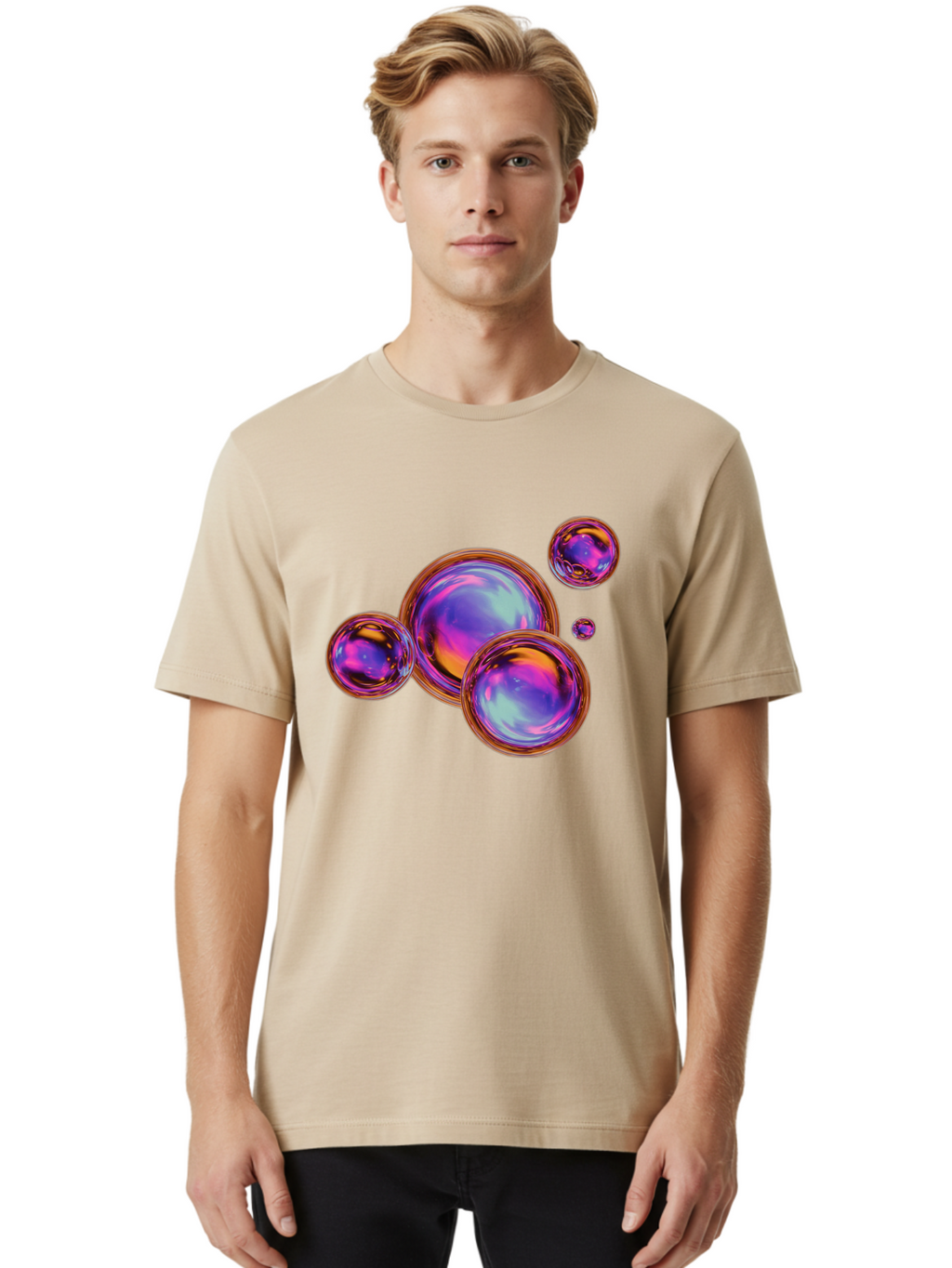 Iridescent-Orbs Men'S Graphic Tee, 100% Cotton, Comfortable Casual Summer Wear, Machine Washable, Vintage Camera, Old Camera, Antique Camera, Black Camera, Classic Photography, Photography Equipment, Nostalgic Device, Film Camera, Camera Art Bam687