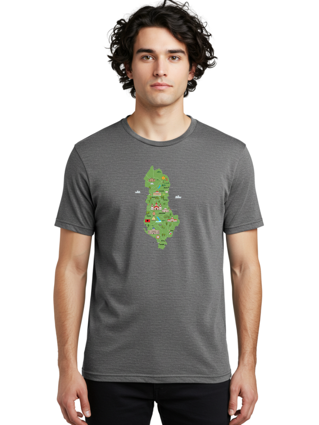 Island-Map Men'S Graphic Tee, 100% Cotton, Comfortable Casual Summer Wear, Machine Washable, Vintage Camera, Old Camera, Antique Camera, Black Camera, Classic Photography, Photography Equipment, Nostalgic Device, Film Camera, Camera Art Bam689