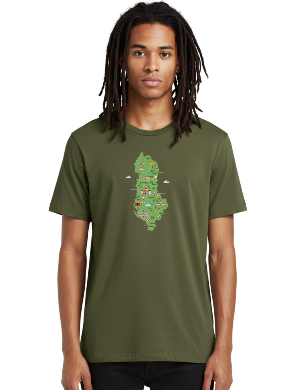 Island-Map Men'S Graphic Tee, 100% Cotton, Comfortable Casual Summer Wear, Machine Washable, Vintage Camera, Old Camera, Antique Camera, Black Camera, Classic Photography, Photography Equipment, Nostalgic Device, Film Camera, Camera Art Bam689