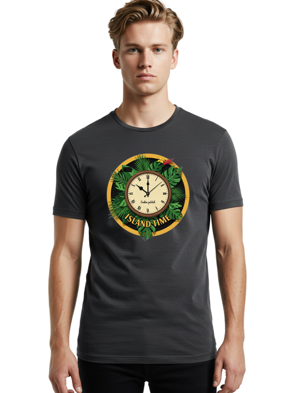 Island-Time Men'S Graphic Tee, 100% Cotton, Comfortable Casual Summer Wear, Machine Washable, Vintage Camera, Old Camera, Antique Camera, Black Camera, Classic Photography, Photography Equipment, Nostalgic Device, Film Camera, Camera Art Bam690