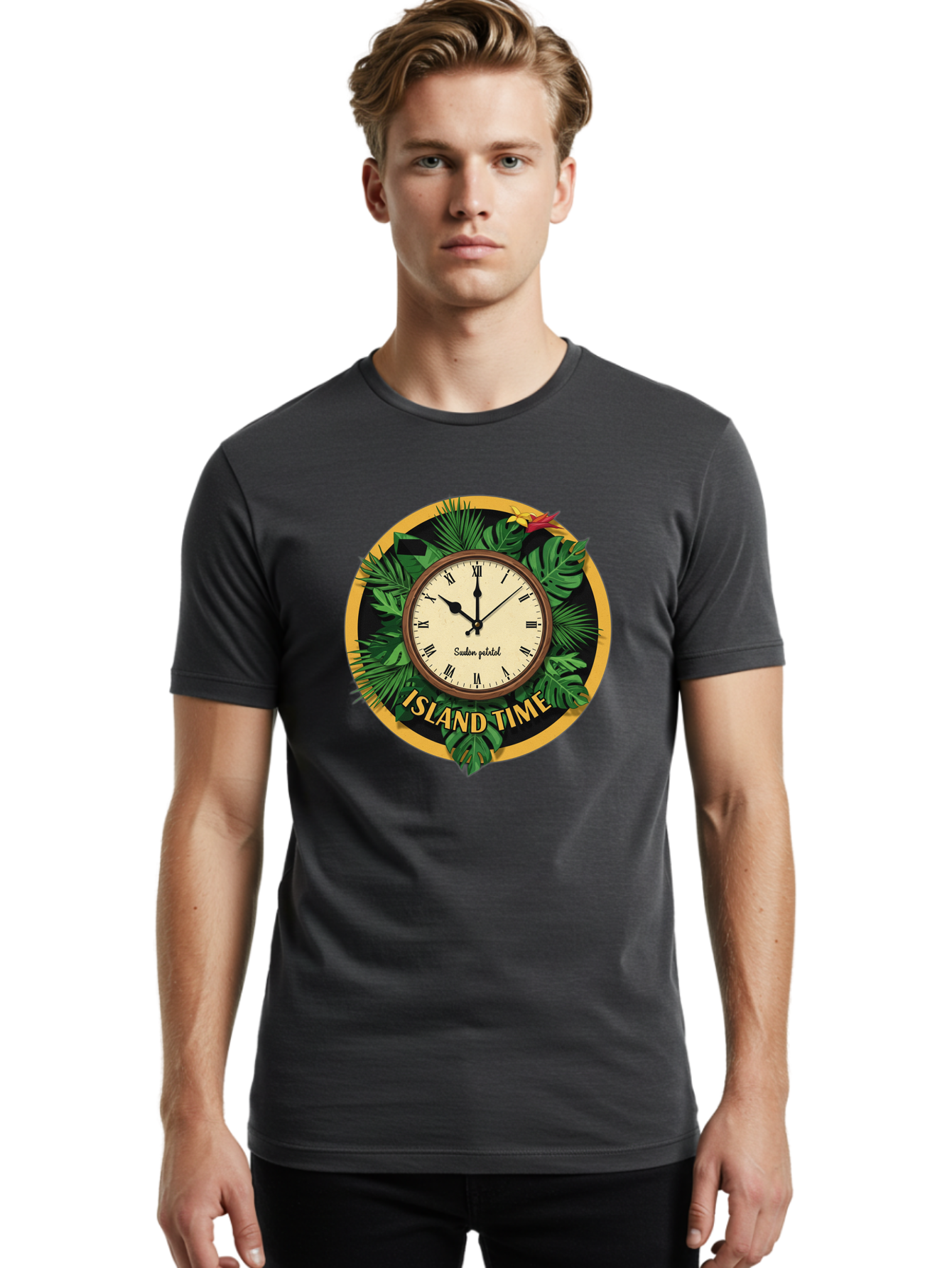 Island-Time Men'S Graphic Tee, 100% Cotton, Comfortable Casual Summer Wear, Machine Washable, Vintage Camera, Old Camera, Antique Camera, Black Camera, Classic Photography, Photography Equipment, Nostalgic Device, Film Camera, Camera Art Bam690