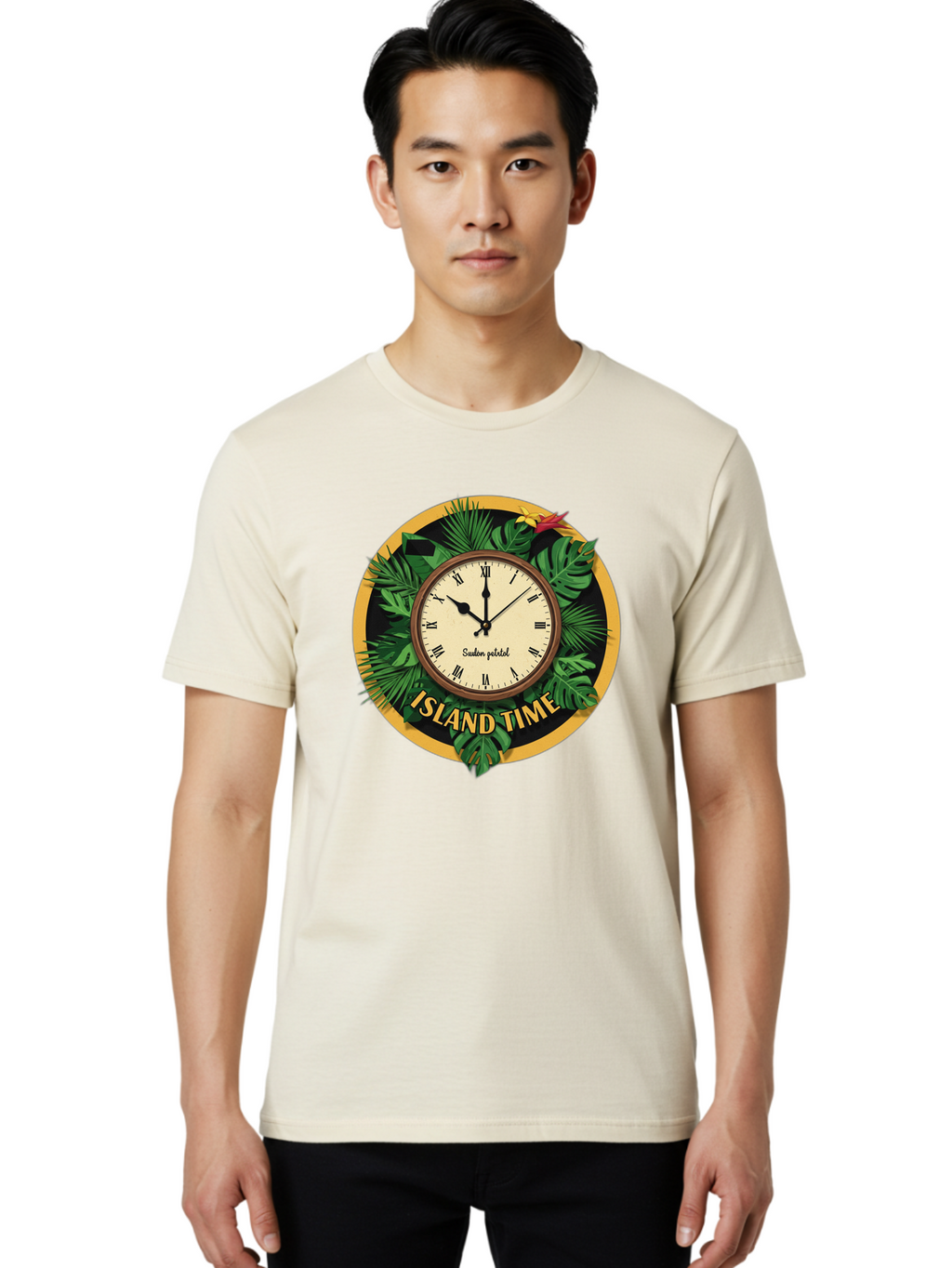 Island-Time Men'S Graphic Tee, 100% Cotton, Comfortable Casual Summer Wear, Machine Washable, Vintage Camera, Old Camera, Antique Camera, Black Camera, Classic Photography, Photography Equipment, Nostalgic Device, Film Camera, Camera Art Bam690