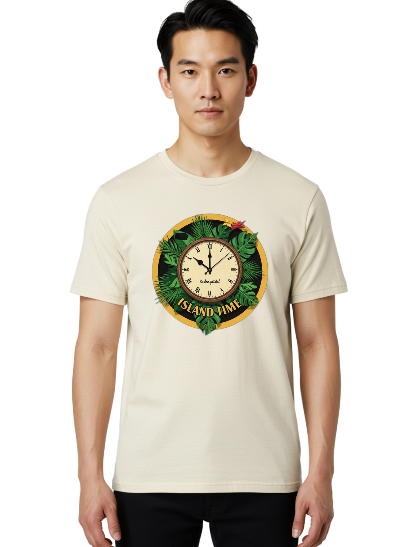 Island-Time Men'S Graphic Tee, 100% Cotton, Comfortable Casual Summer Wear, Machine Washable, Vintage Camera, Old Camera, Antique Camera, Black Camera, Classic Photography, Photography Equipment, Nostalgic Device, Film Camera, Camera Art Bam690