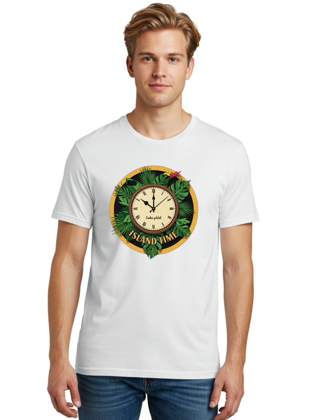 Island-Time Men'S Graphic Tee, 100% Cotton, Comfortable Casual Summer Wear, Machine Washable, Vintage Camera, Old Camera, Antique Camera, Black Camera, Classic Photography, Photography Equipment, Nostalgic Device, Film Camera, Camera Art Bam690