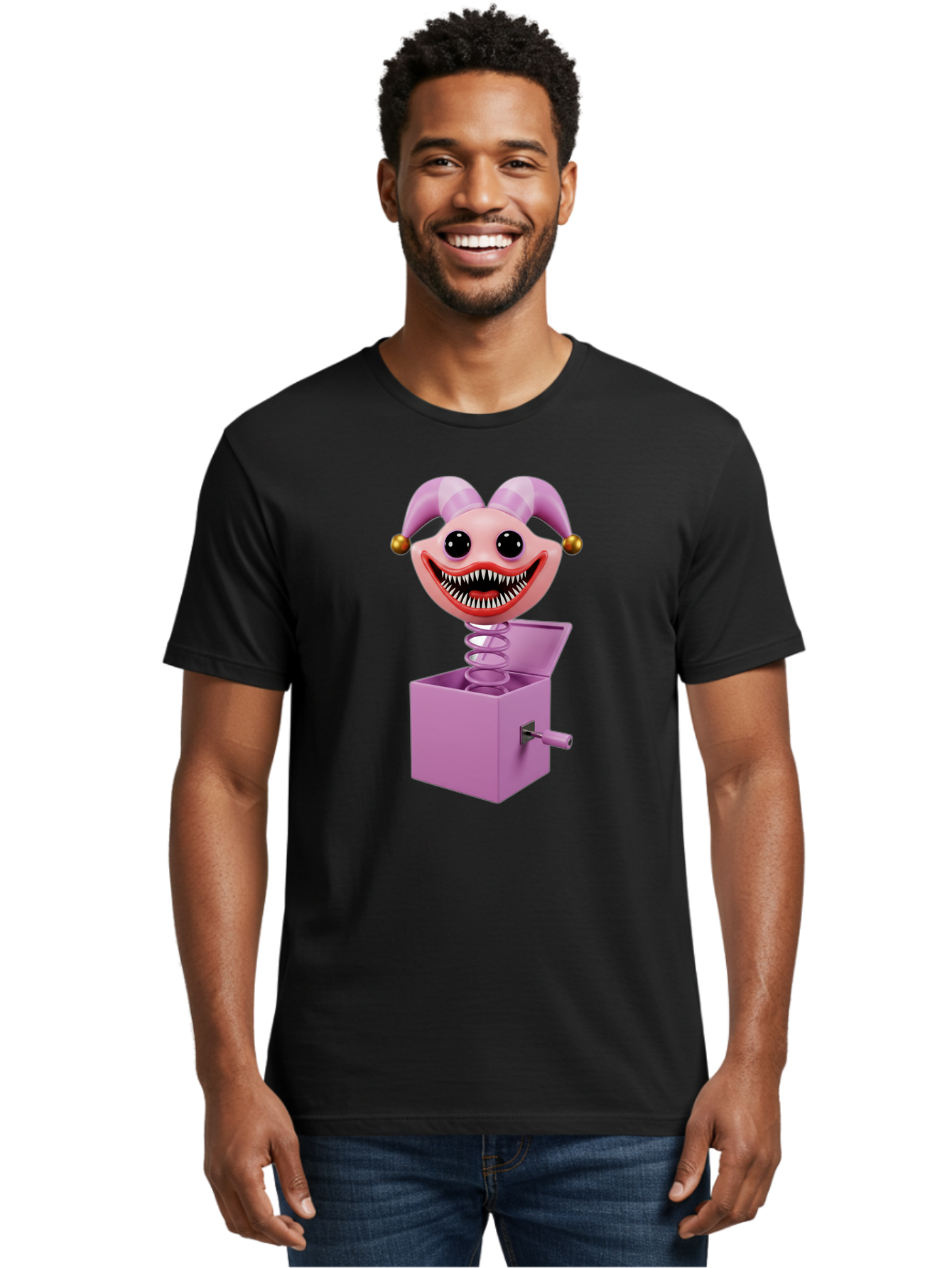 Jack-In-The-Box-Clown Men'S Graphic Tee, 100% Cotton, Comfortable Casual Summer Wear, Machine Washable, Vintage Camera, Old Camera, Antique Camera, Black Camera, Classic Photography, Photography Equipment, Nostalgic Device, Film Camera, Bam694