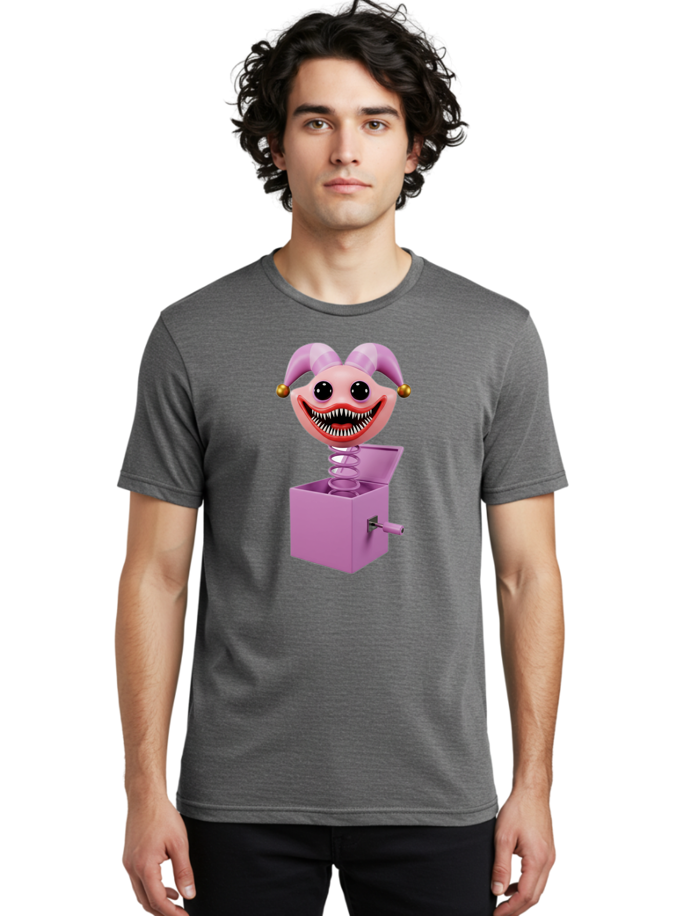Jack-In-The-Box-Clown Men'S Graphic Tee, 100% Cotton, Comfortable Casual Summer Wear, Machine Washable, Vintage Camera, Old Camera, Antique Camera, Black Camera, Classic Photography, Photography Equipment, Nostalgic Device, Film Camera, Bam694