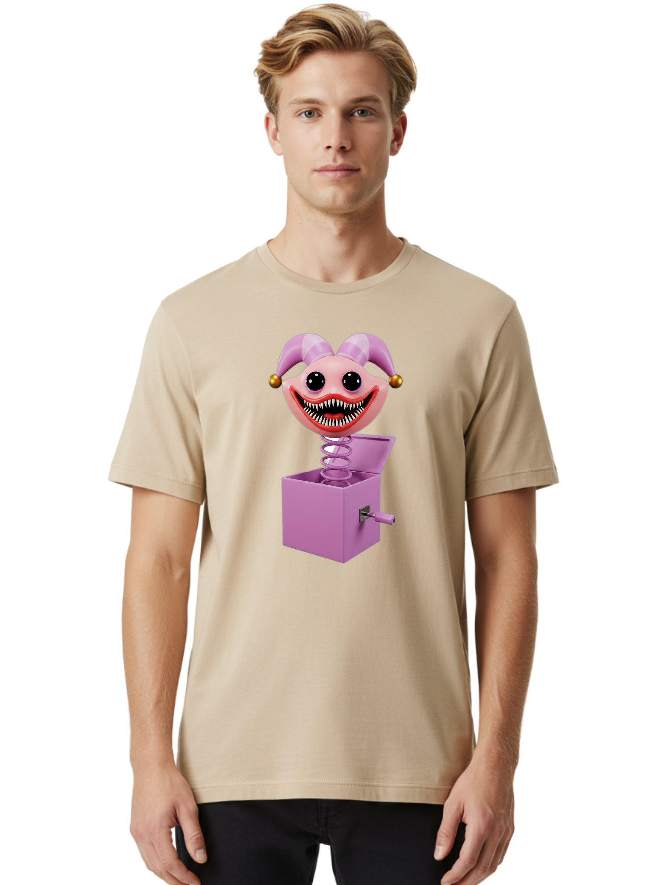 Jack-In-The-Box-Clown Men'S Graphic Tee, 100% Cotton, Comfortable Casual Summer Wear, Machine Washable, Vintage Camera, Old Camera, Antique Camera, Black Camera, Classic Photography, Photography Equipment, Nostalgic Device, Film Camera, Bam694
