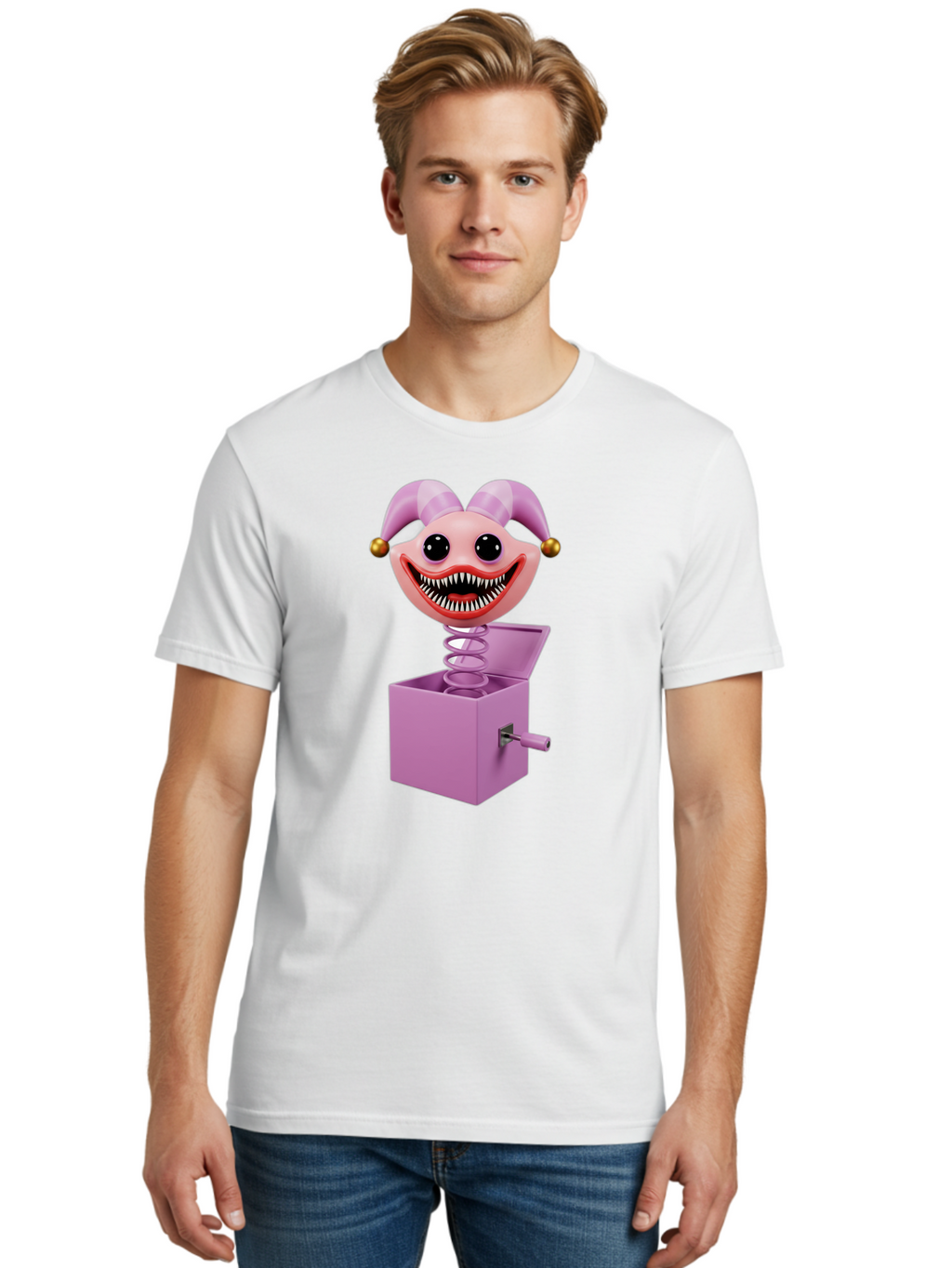 Jack-In-The-Box-Clown Men'S Graphic Tee, 100% Cotton, Comfortable Casual Summer Wear, Machine Washable, Vintage Camera, Old Camera, Antique Camera, Black Camera, Classic Photography, Photography Equipment, Nostalgic Device, Film Camera, Bam694
