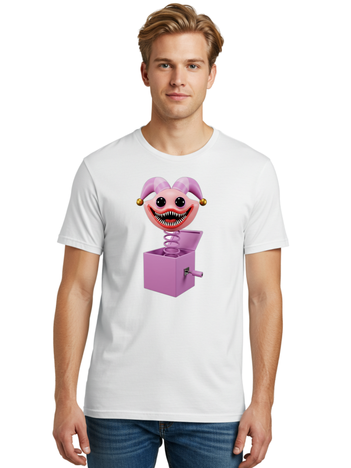 Jack-In-The-Box-Clown Men'S Graphic Tee, 100% Cotton, Comfortable Casual Summer Wear, Machine Washable, Vintage Camera, Old Camera, Antique Camera, Black Camera, Classic Photography, Photography Equipment, Nostalgic Device, Film Camera, Bam694