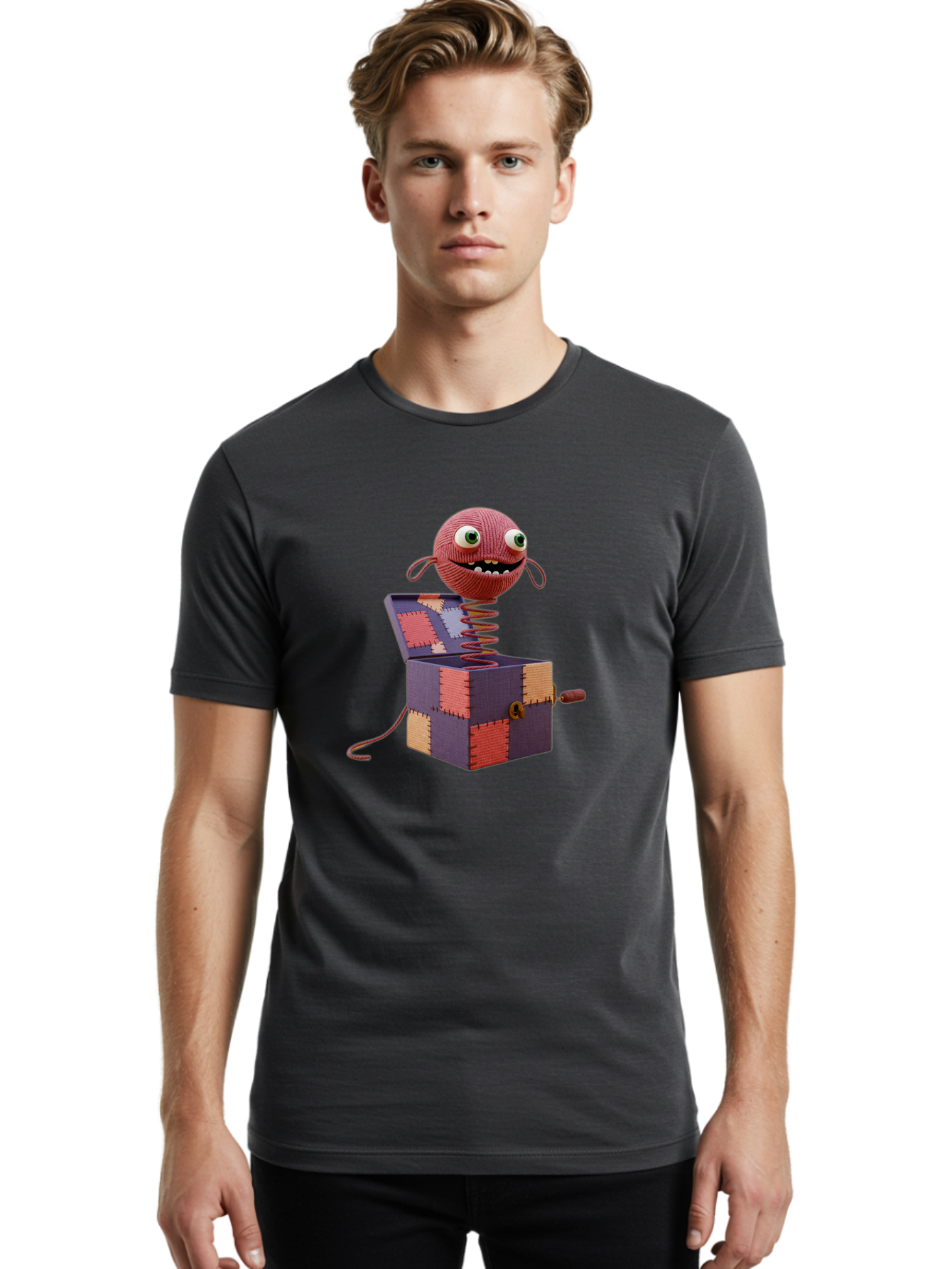 Jack-In-The-Box-Monster Men'S Graphic Tee, 100% Cotton, Comfortable Casual Summer Wear, Machine Washable, Vintage Camera, Old Camera, Antique Camera, Black Camera, Classic Photography, Photography Equipment, Nostalgic Device, Film Camera, Bam695