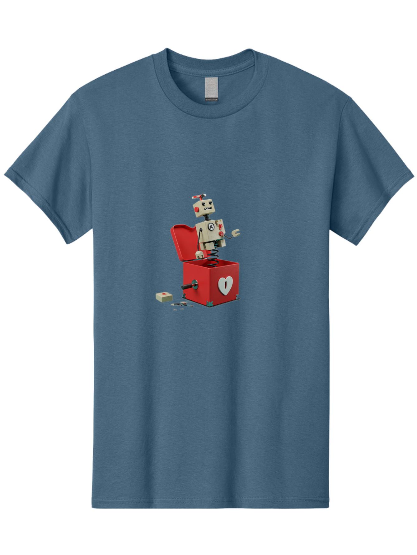 Jack-In-The-Box-Robot Men'S Graphic Tee, 100% Cotton, Comfortable Casual Summer Wear, Machine Washable, Vintage Camera, Old Camera, Antique Camera, Black Camera, Classic Photography, Photography Equipment, Nostalgic Device, Film Camera, Bam696