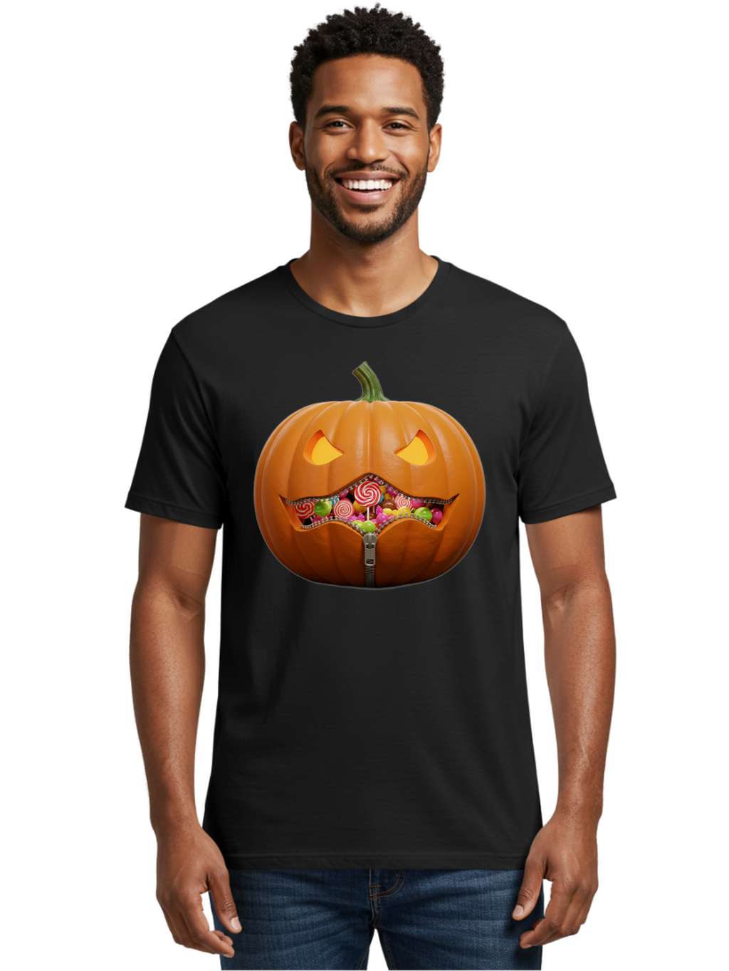Jack-O-Lantern-Candy Men'S Graphic Tee, 100% Cotton, Comfortable Casual Summer Wear, Machine Washable, Vintage Camera, Old Camera, Antique Camera, Black Camera, Classic Photography, Photography Equipment, Nostalgic Device, Film Camera, Bam700