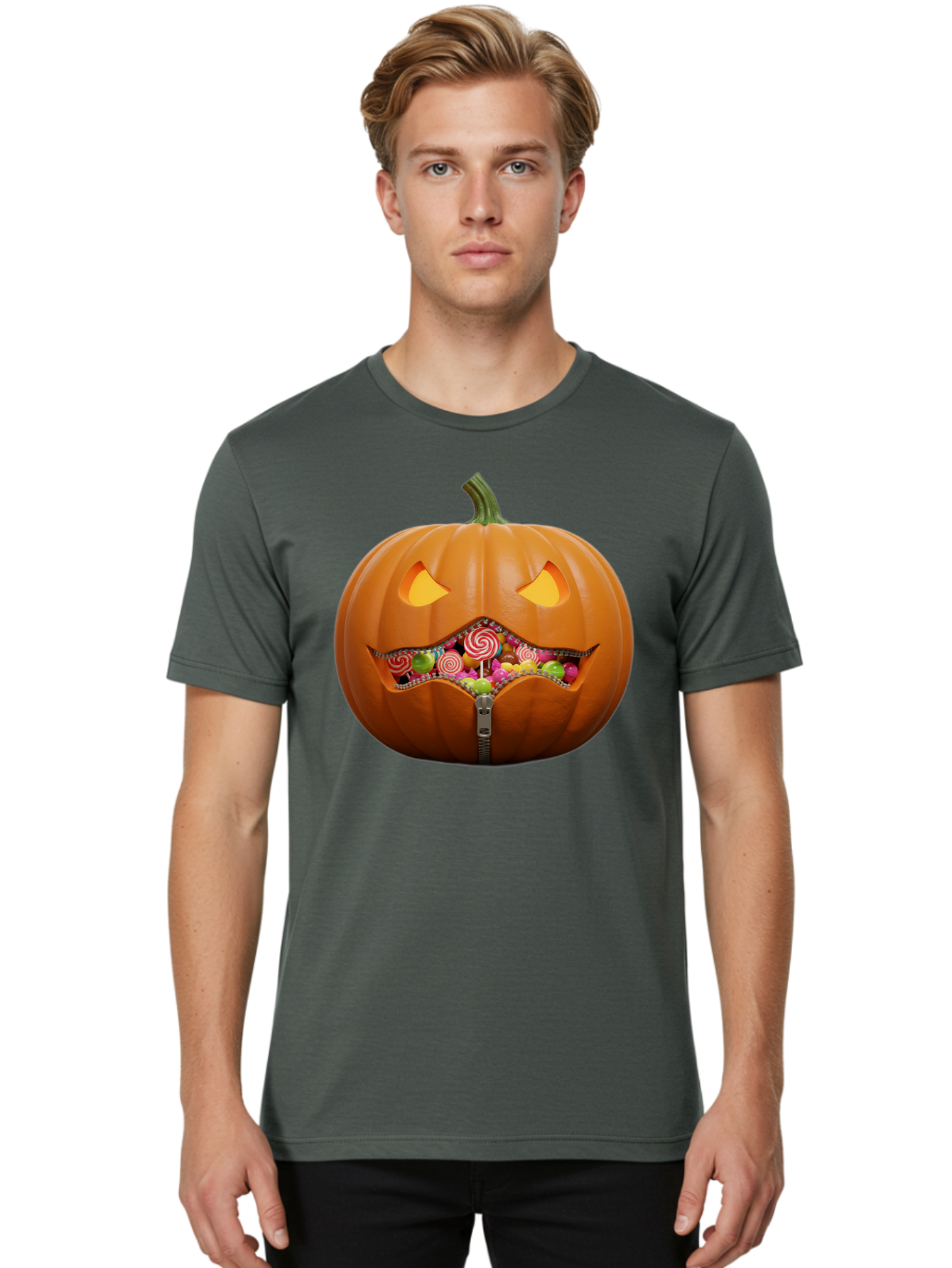 Jack-O-Lantern-Candy Men'S Graphic Tee, 100% Cotton, Comfortable Casual Summer Wear, Machine Washable, Vintage Camera, Old Camera, Antique Camera, Black Camera, Classic Photography, Photography Equipment, Nostalgic Device, Film Camera, Bam700