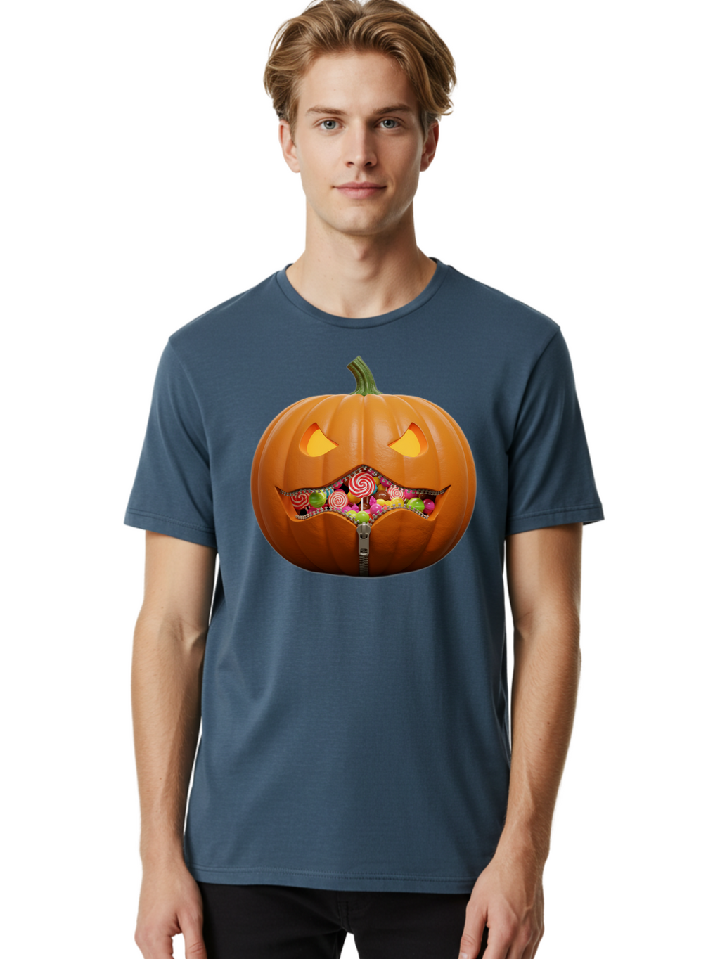 Jack-O-Lantern-Candy Men'S Graphic Tee, 100% Cotton, Comfortable Casual Summer Wear, Machine Washable, Vintage Camera, Old Camera, Antique Camera, Black Camera, Classic Photography, Photography Equipment, Nostalgic Device, Film Camera, Bam700