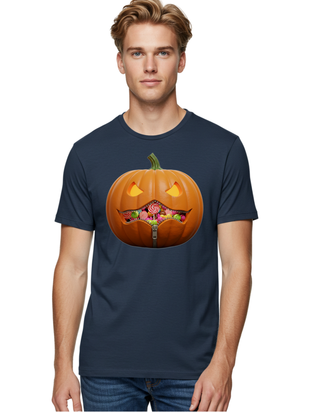 Jack-O-Lantern-Candy Men'S Graphic Tee, 100% Cotton, Comfortable Casual Summer Wear, Machine Washable, Vintage Camera, Old Camera, Antique Camera, Black Camera, Classic Photography, Photography Equipment, Nostalgic Device, Film Camera, Bam700