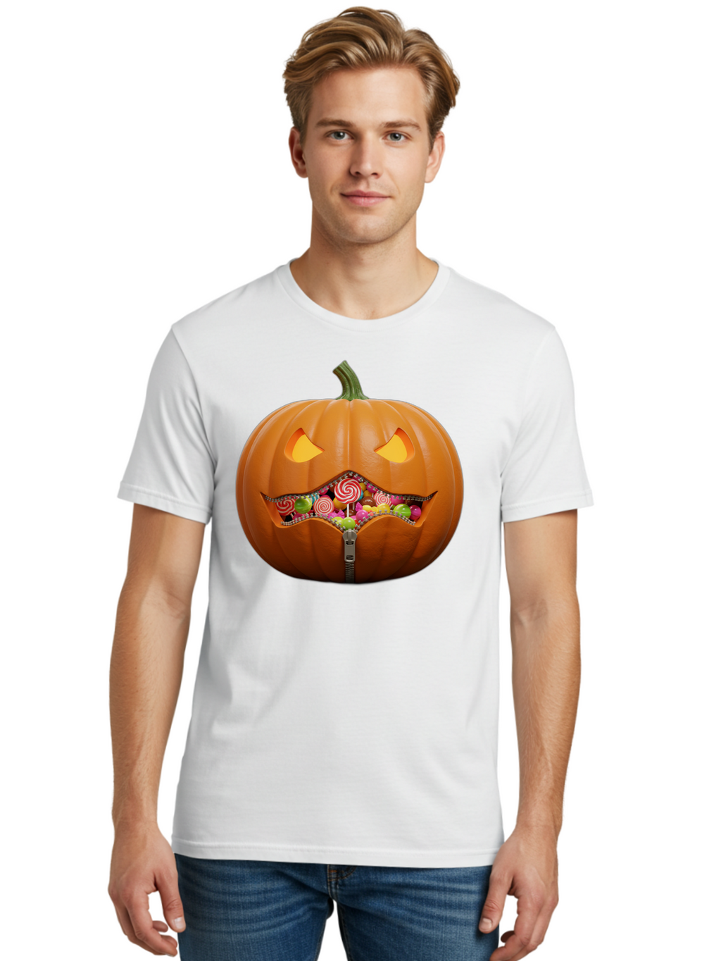 Jack-O-Lantern-Candy Men'S Graphic Tee, 100% Cotton, Comfortable Casual Summer Wear, Machine Washable, Vintage Camera, Old Camera, Antique Camera, Black Camera, Classic Photography, Photography Equipment, Nostalgic Device, Film Camera, Bam700