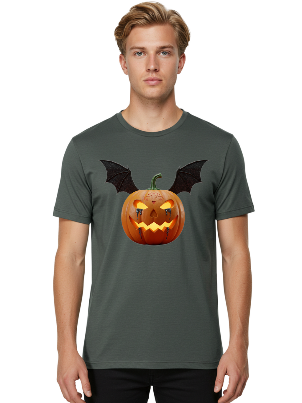 Jack-O-Lantern-Vampire Men'S Graphic Tee, 100% Cotton, Comfortable Casual Summer Wear, Machine Washable, Vintage Camera, Old Camera, Antique Camera, Black Camera, Classic Photography, Photography Equipment, Nostalgic Device, Film Camera, Bam701