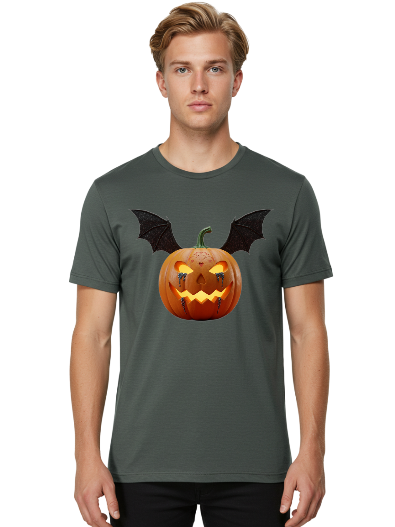 Jack-O-Lantern-Vampire Men'S Graphic Tee, 100% Cotton, Comfortable Casual Summer Wear, Machine Washable, Vintage Camera, Old Camera, Antique Camera, Black Camera, Classic Photography, Photography Equipment, Nostalgic Device, Film Camera, Bam701
