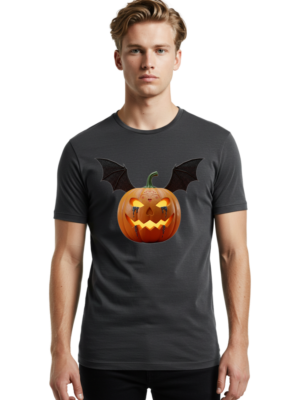Jack-O-Lantern-Vampire Men'S Graphic Tee, 100% Cotton, Comfortable Casual Summer Wear, Machine Washable, Vintage Camera, Old Camera, Antique Camera, Black Camera, Classic Photography, Photography Equipment, Nostalgic Device, Film Camera, Bam701