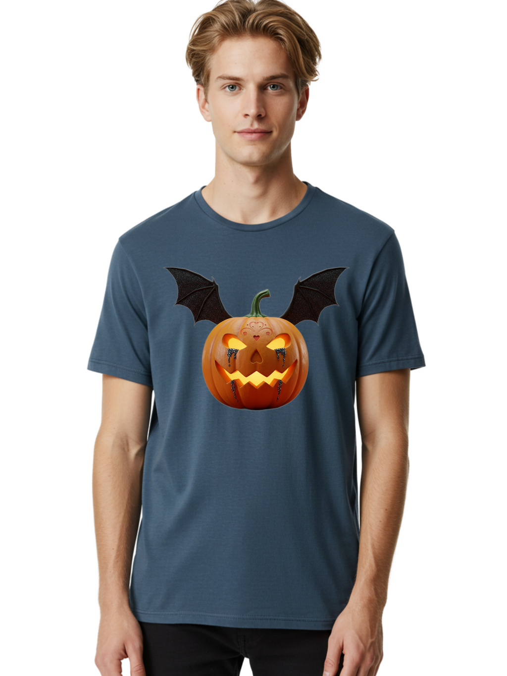Jack-O-Lantern-Vampire Men'S Graphic Tee, 100% Cotton, Comfortable Casual Summer Wear, Machine Washable, Vintage Camera, Old Camera, Antique Camera, Black Camera, Classic Photography, Photography Equipment, Nostalgic Device, Film Camera, Bam701