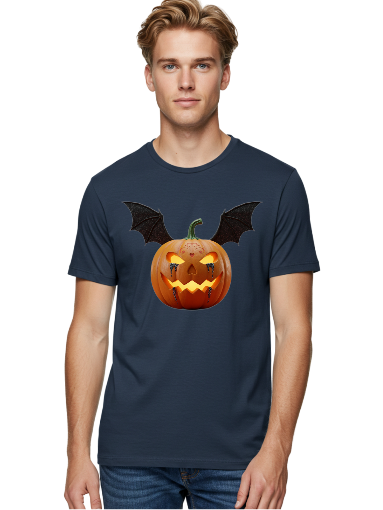 Jack-O-Lantern-Vampire Men'S Graphic Tee, 100% Cotton, Comfortable Casual Summer Wear, Machine Washable, Vintage Camera, Old Camera, Antique Camera, Black Camera, Classic Photography, Photography Equipment, Nostalgic Device, Film Camera, Bam701