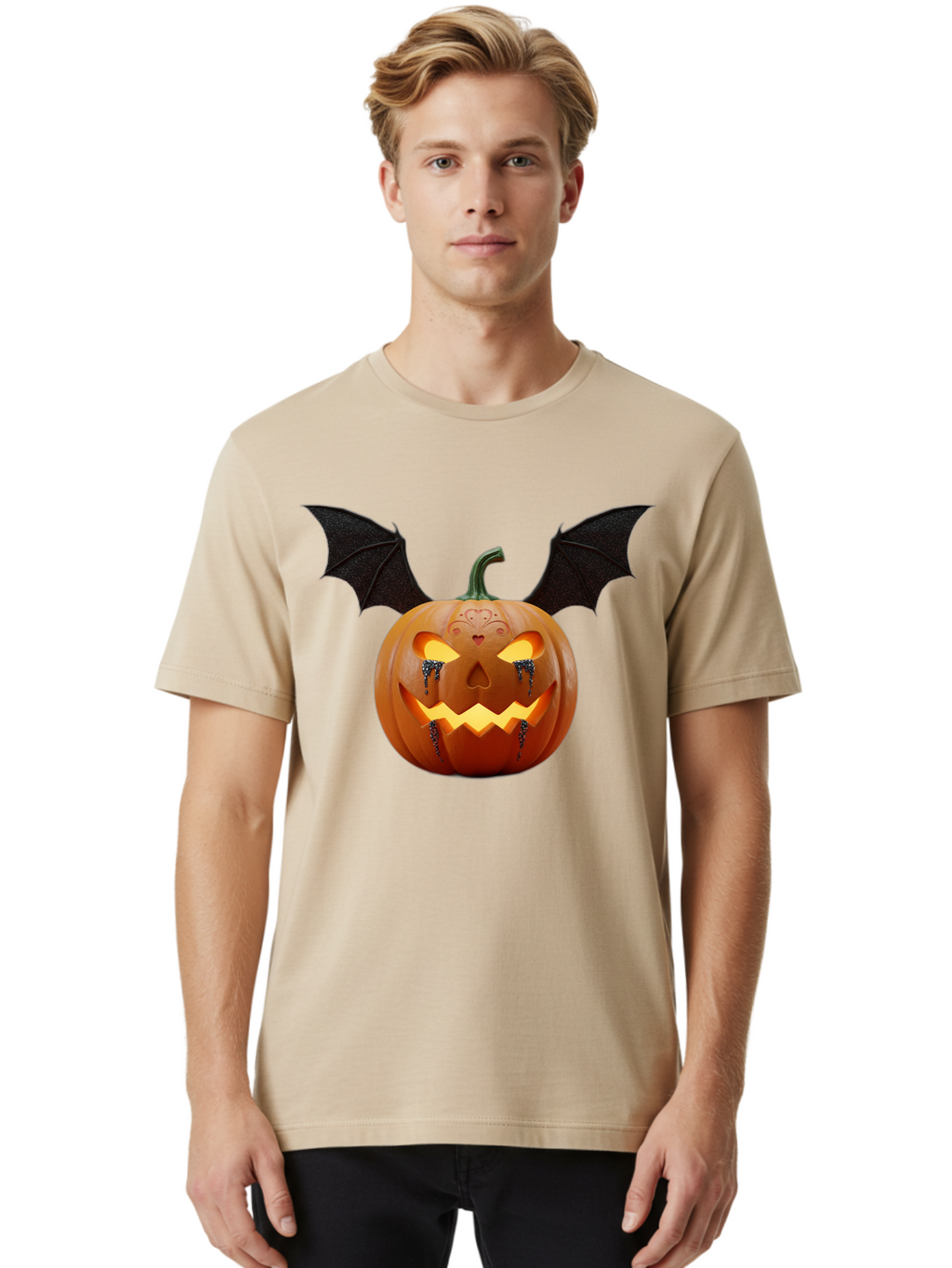 Jack-O-Lantern-Vampire Men'S Graphic Tee, 100% Cotton, Comfortable Casual Summer Wear, Machine Washable, Vintage Camera, Old Camera, Antique Camera, Black Camera, Classic Photography, Photography Equipment, Nostalgic Device, Film Camera, Bam701