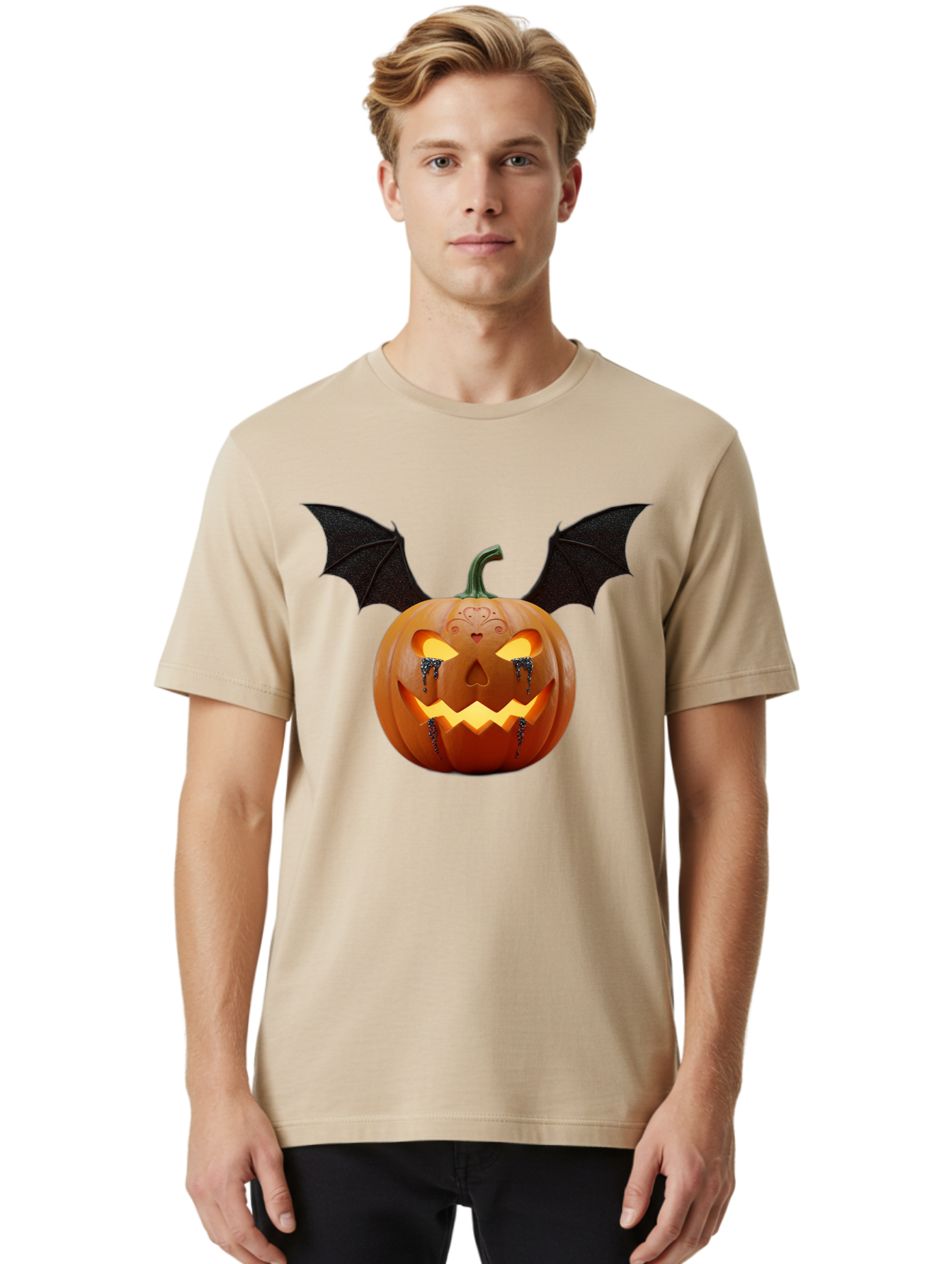 Jack-O-Lantern-Vampire Men'S Graphic Tee, 100% Cotton, Comfortable Casual Summer Wear, Machine Washable, Vintage Camera, Old Camera, Antique Camera, Black Camera, Classic Photography, Photography Equipment, Nostalgic Device, Film Camera, Bam701