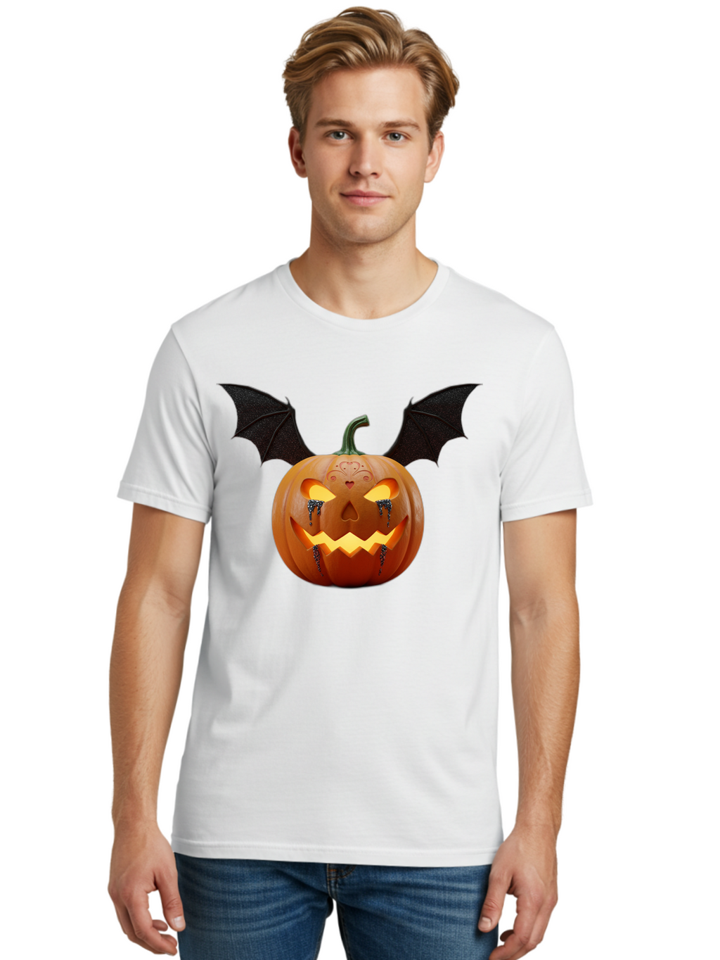 Jack-O-Lantern-Vampire Men'S Graphic Tee, 100% Cotton, Comfortable Casual Summer Wear, Machine Washable, Vintage Camera, Old Camera, Antique Camera, Black Camera, Classic Photography, Photography Equipment, Nostalgic Device, Film Camera, Bam701
