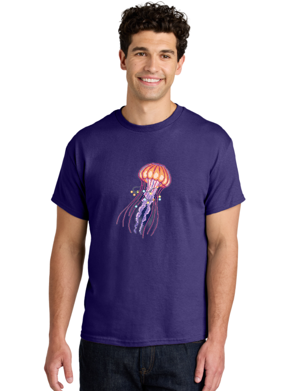 Jellyfish-1 Men'S Graphic Tee, 100% Cotton, Comfortable Casual Summer Wear, Machine Washable, Vintage Camera, Old Camera, Antique Camera, Black Camera, Classic Photography, Photography Equipment, Nostalgic Device, Film Camera, Camera Art Bam703