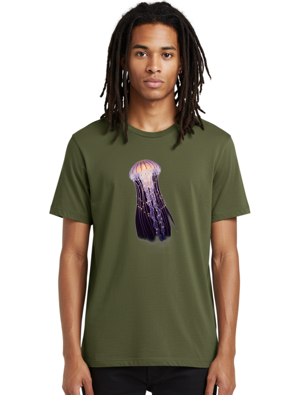 Jellyfish-2 Men'S Graphic Tee, 100% Cotton, Comfortable Casual Summer Wear, Machine Washable, Vintage Camera, Old Camera, Antique Camera, Black Camera, Classic Photography, Photography Equipment, Nostalgic Device, Film Camera, Camera Art Bam704