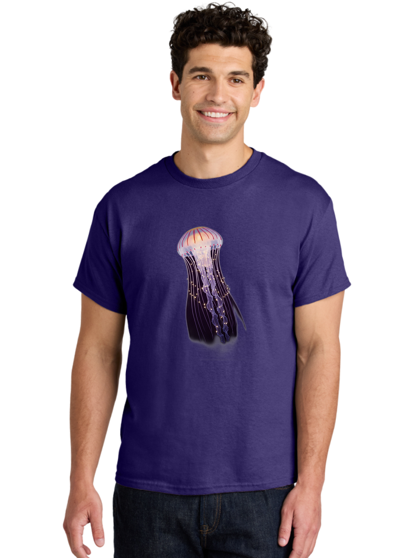 Jellyfish-2 Men'S Graphic Tee, 100% Cotton, Comfortable Casual Summer Wear, Machine Washable, Vintage Camera, Old Camera, Antique Camera, Black Camera, Classic Photography, Photography Equipment, Nostalgic Device, Film Camera, Camera Art Bam704