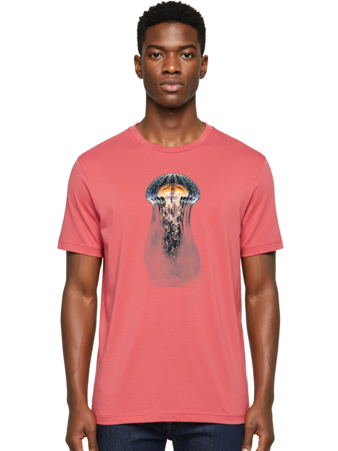 Jellyfish Men'S Graphic Tee, 100% Cotton, Comfortable Casual Summer Wear, Machine Washable, Vintage Camera, Old Camera, Antique Camera, Black Camera, Classic Photography, Photography Equipment, Nostalgic Device, Film Camera, Camera Art Bam706
