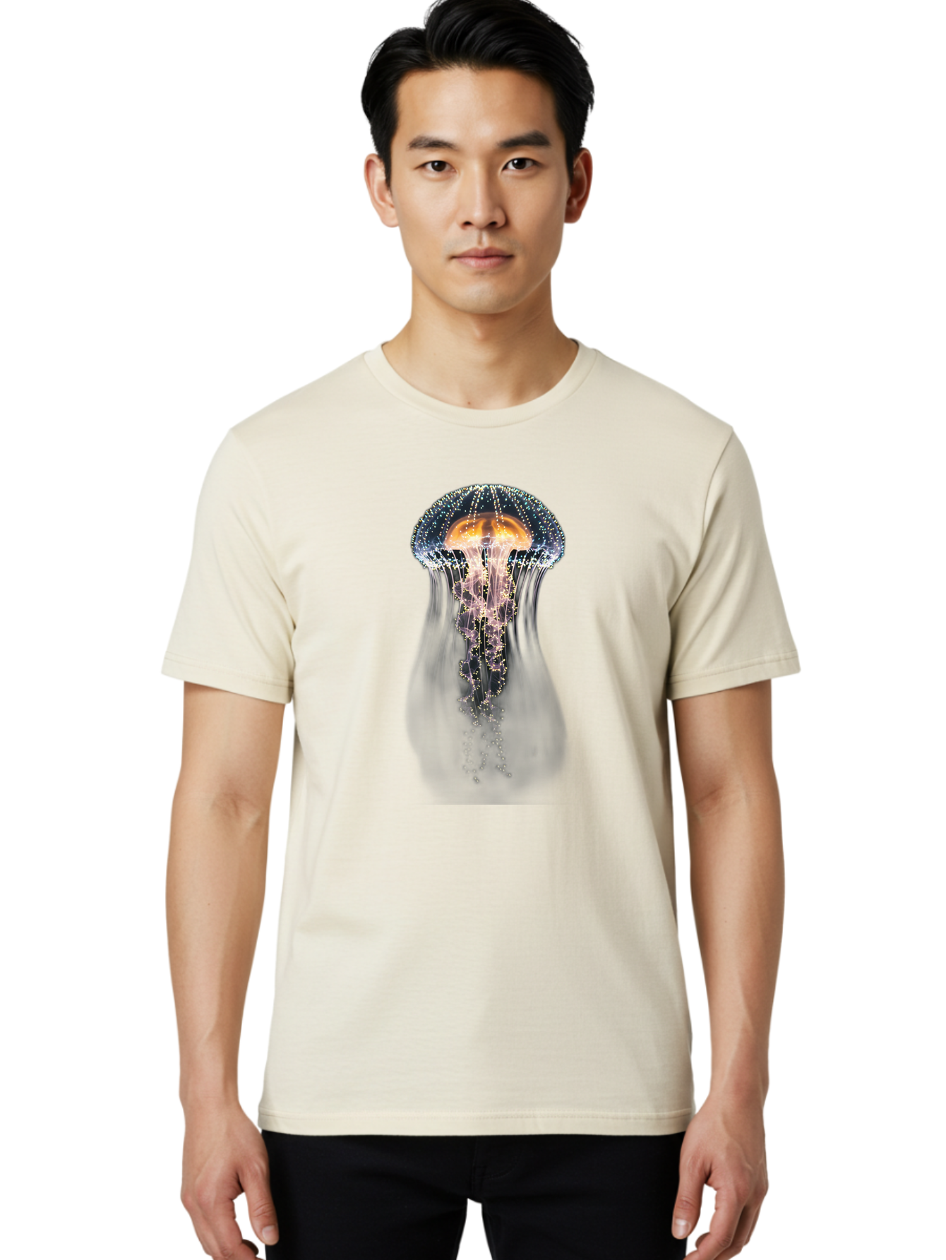 Jellyfish Men'S Graphic Tee, 100% Cotton, Comfortable Casual Summer Wear, Machine Washable, Vintage Camera, Old Camera, Antique Camera, Black Camera, Classic Photography, Photography Equipment, Nostalgic Device, Film Camera, Camera Art Bam706