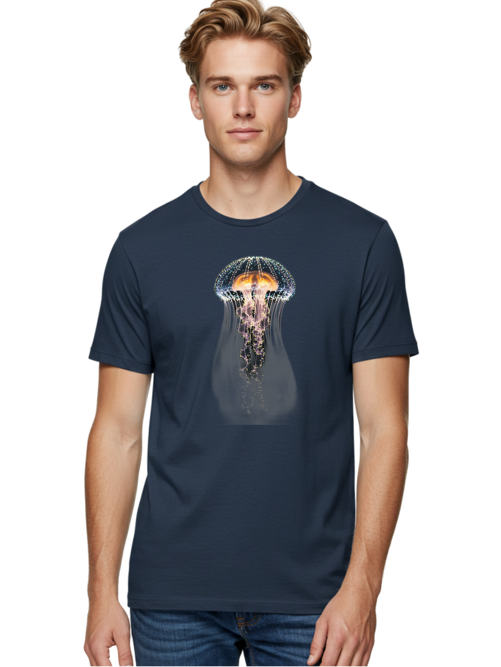 Jellyfish Men'S Graphic Tee, 100% Cotton, Comfortable Casual Summer Wear, Machine Washable, Vintage Camera, Old Camera, Antique Camera, Black Camera, Classic Photography, Photography Equipment, Nostalgic Device, Film Camera, Camera Art Bam706
