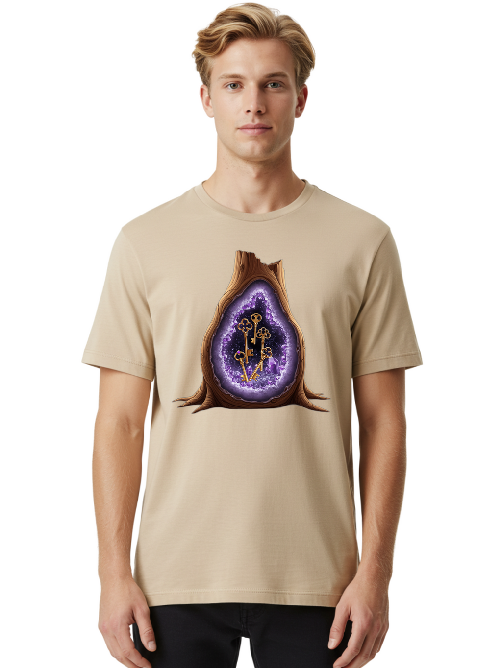 Keys-In-Geode Men'S Graphic Tee, 100% Cotton, Comfortable Casual Summer Wear, Machine Washable, Vintage Camera, Old Camera, Antique Camera, Black Camera, Classic Photography, Photography Equipment, Nostalgic Device, Film Camera, Camera Art Bam714