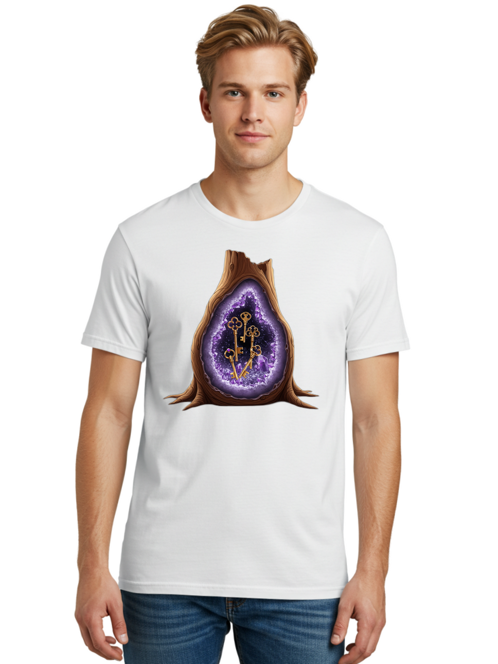 Keys-In-Geode Men'S Graphic Tee, 100% Cotton, Comfortable Casual Summer Wear, Machine Washable, Vintage Camera, Old Camera, Antique Camera, Black Camera, Classic Photography, Photography Equipment, Nostalgic Device, Film Camera, Camera Art Bam714