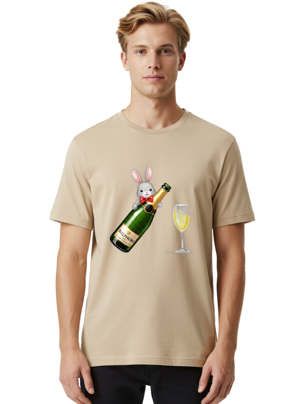 Kilimanko-Champagne Men'S Graphic Tee, 100% Cotton, Comfortable Casual Summer Wear, Machine Washable, Vintage Camera, Old Camera, Antique Camera, Black Camera, Classic Photography, Photography Equipment, Nostalgic Device, Film Camera, Bam715