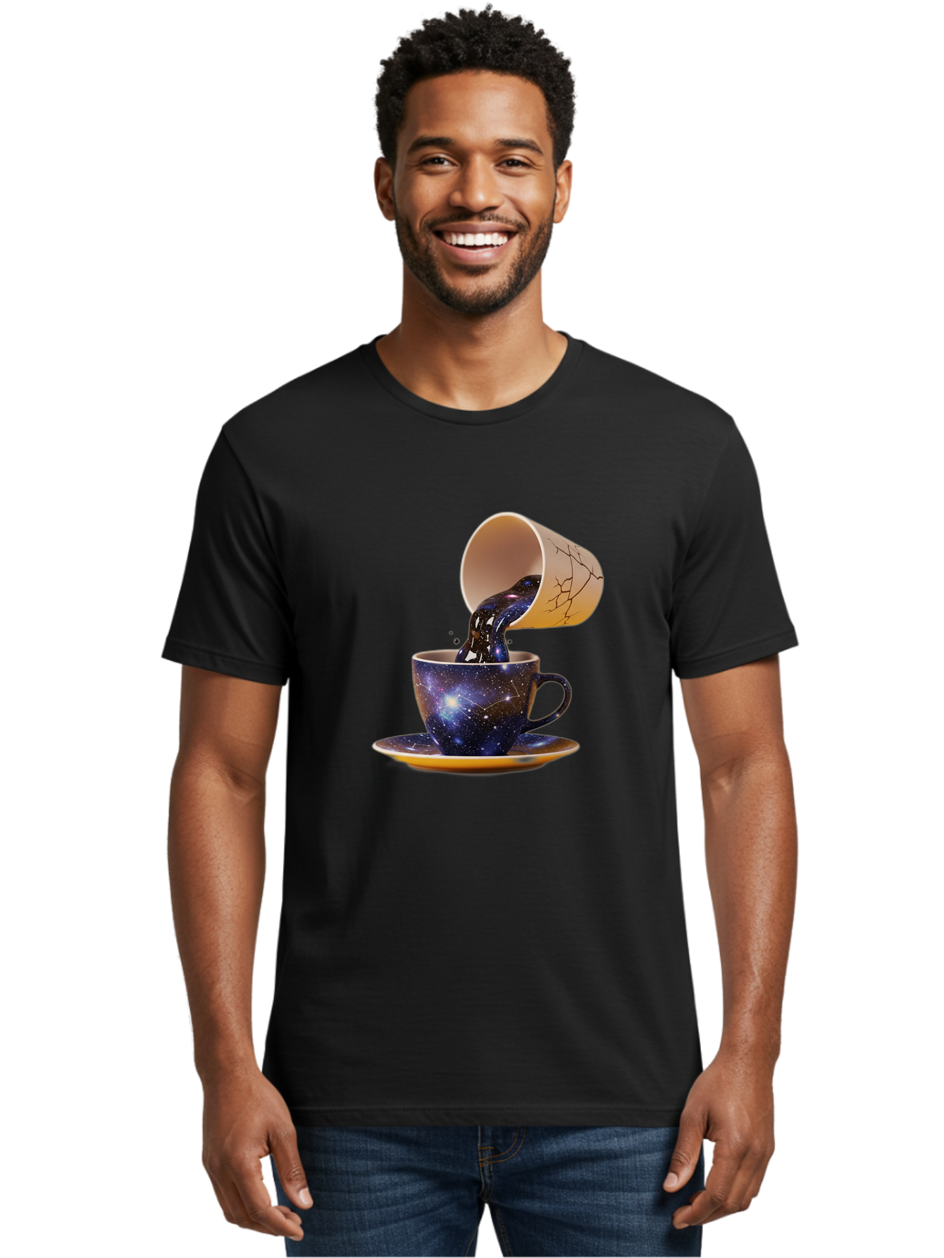 Kintsugi-Tea-Cup Men'S Graphic Tee, 100% Cotton, Comfortable Casual Summer Wear, Machine Washable, Vintage Camera, Old Camera, Antique Camera, Black Camera, Classic Photography, Photography Equipment, Nostalgic Device, Film Camera, Camera Art Bam716