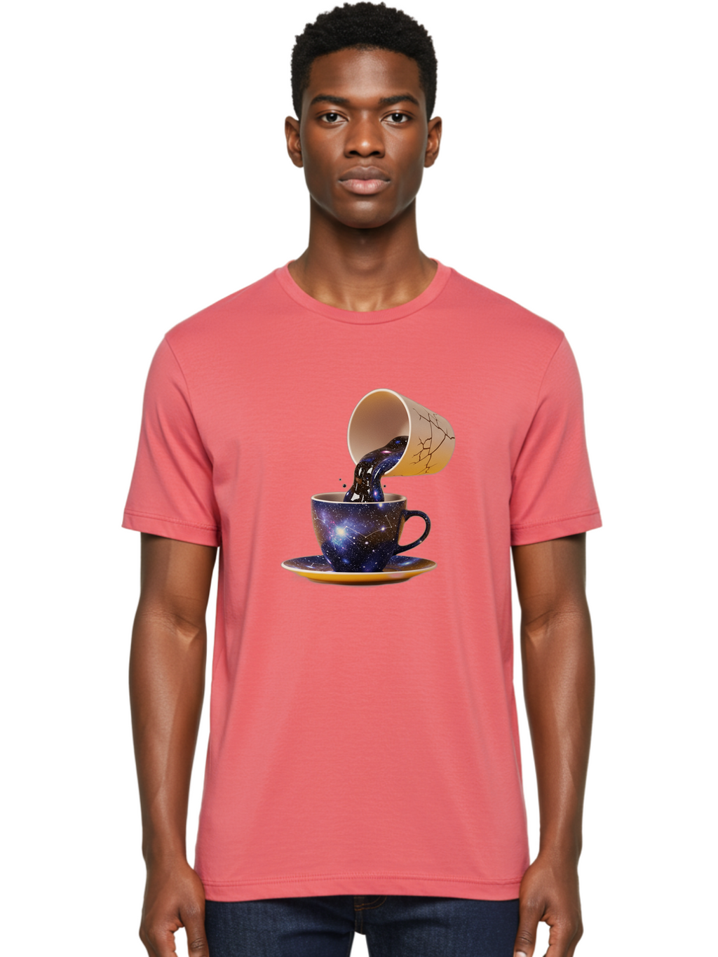 Kintsugi-Tea-Cup Men'S Graphic Tee, 100% Cotton, Comfortable Casual Summer Wear, Machine Washable, Vintage Camera, Old Camera, Antique Camera, Black Camera, Classic Photography, Photography Equipment, Nostalgic Device, Film Camera, Camera Art Bam716