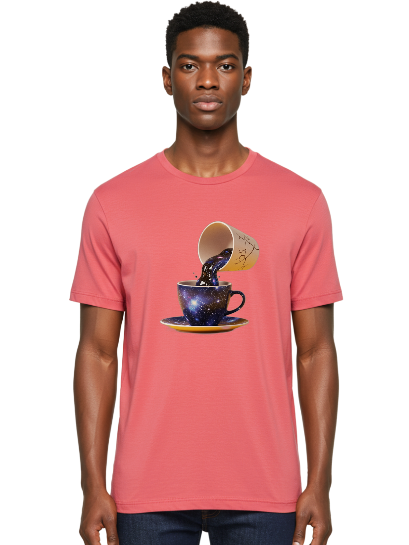 Kintsugi-Tea-Cup Men'S Graphic Tee, 100% Cotton, Comfortable Casual Summer Wear, Machine Washable, Vintage Camera, Old Camera, Antique Camera, Black Camera, Classic Photography, Photography Equipment, Nostalgic Device, Film Camera, Camera Art Bam716