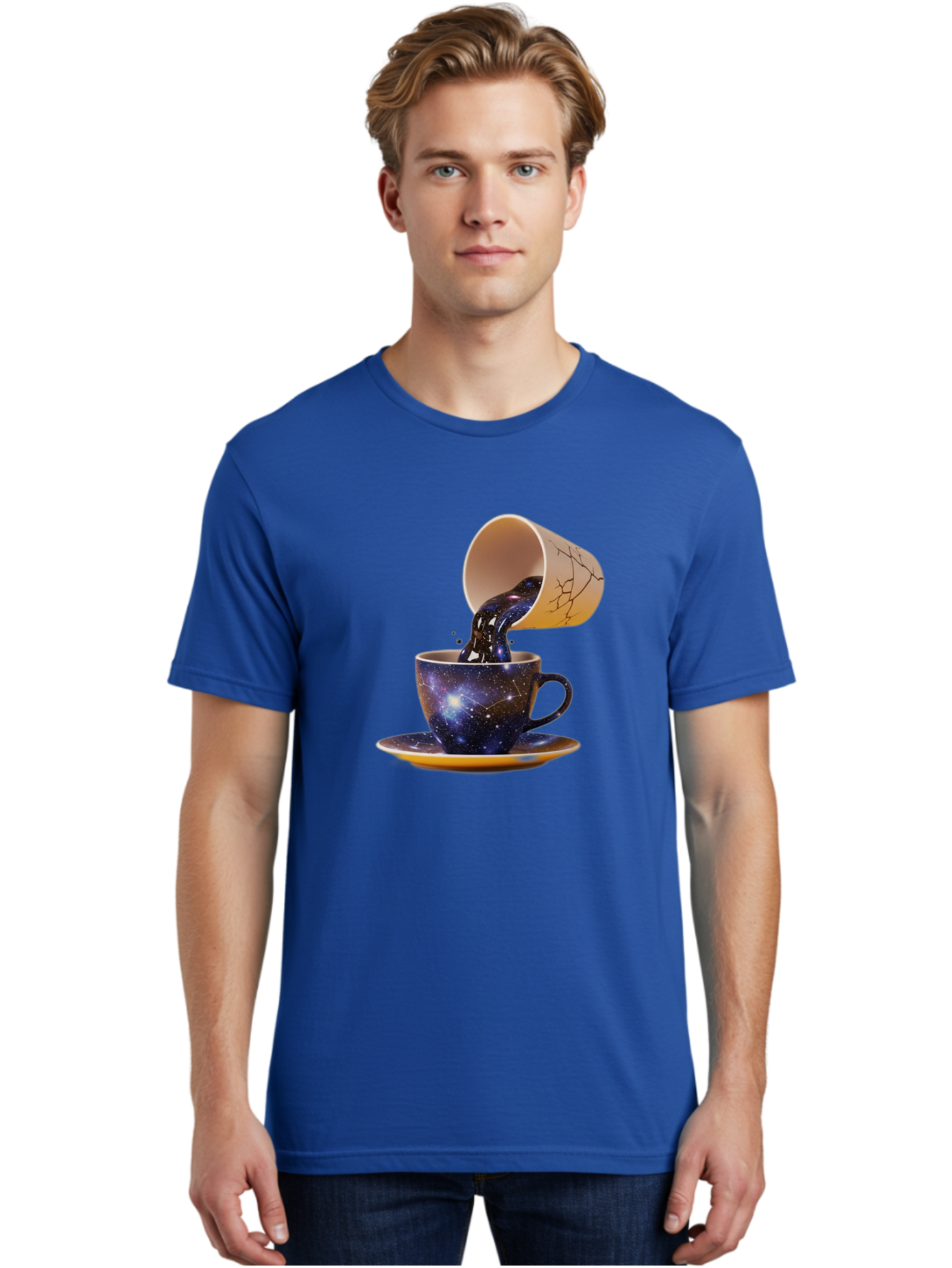 Kintsugi-Tea-Cup Men'S Graphic Tee, 100% Cotton, Comfortable Casual Summer Wear, Machine Washable, Vintage Camera, Old Camera, Antique Camera, Black Camera, Classic Photography, Photography Equipment, Nostalgic Device, Film Camera, Camera Art Bam716