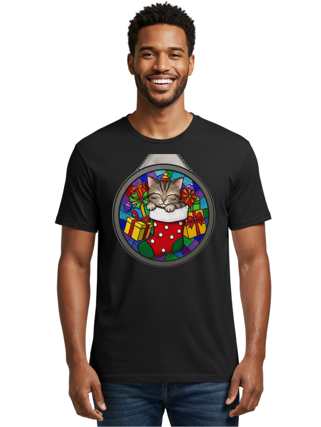 Kitten-In-Christmas-Stocking Men'S Graphic Tee, 100% Cotton, Comfortable Casual Summer Wear, Machine Washable, Vintage Camera, Old Camera, Antique Camera, Black Camera, Classic Photography, Photography Equipment, Nostalgic Device, Film Camera, Bam718