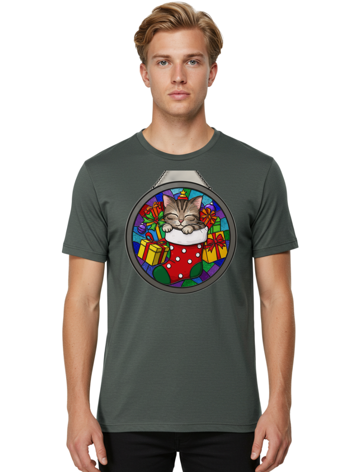 Kitten-In-Christmas-Stocking Men'S Graphic Tee, 100% Cotton, Comfortable Casual Summer Wear, Machine Washable, Vintage Camera, Old Camera, Antique Camera, Black Camera, Classic Photography, Photography Equipment, Nostalgic Device, Film Camera, Bam718