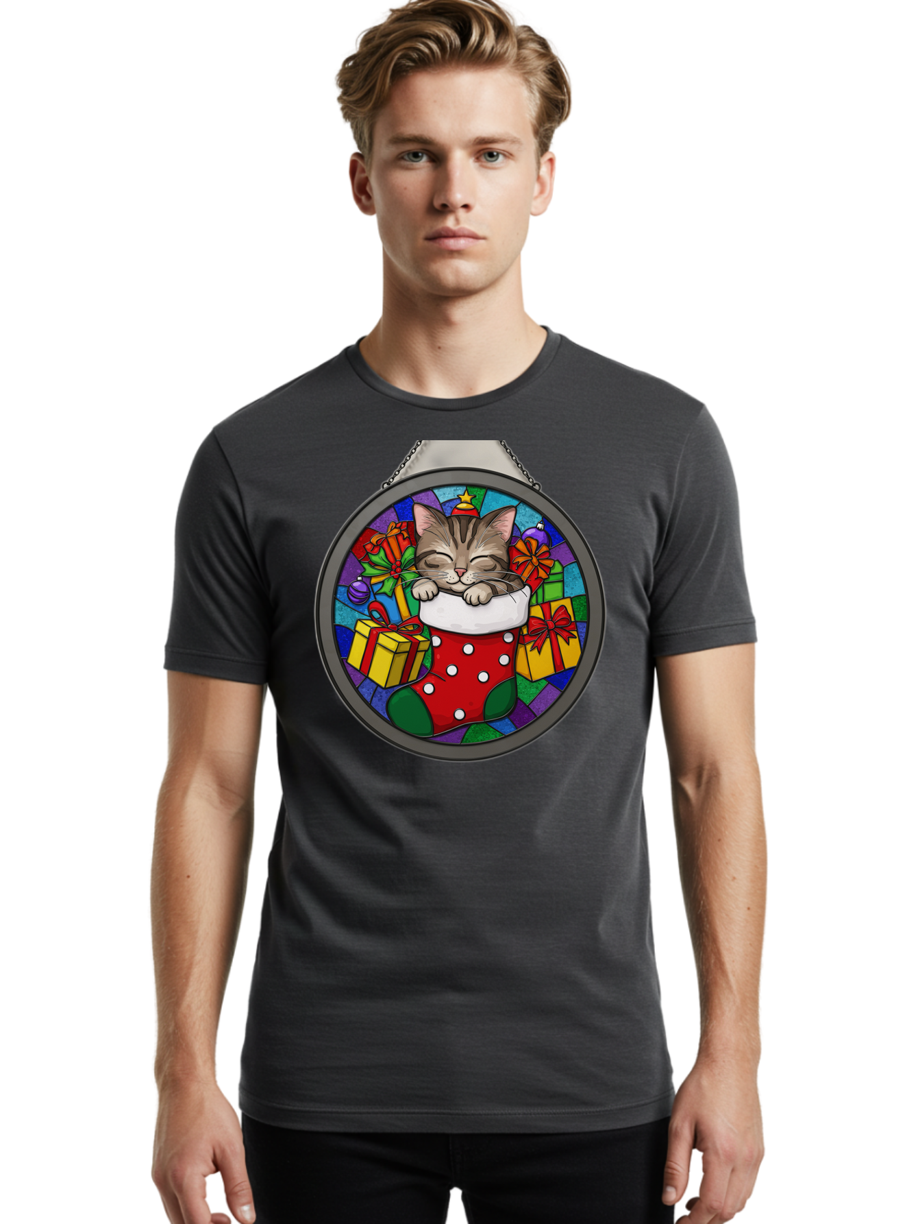Kitten-In-Christmas-Stocking Men'S Graphic Tee, 100% Cotton, Comfortable Casual Summer Wear, Machine Washable, Vintage Camera, Old Camera, Antique Camera, Black Camera, Classic Photography, Photography Equipment, Nostalgic Device, Film Camera, Bam718