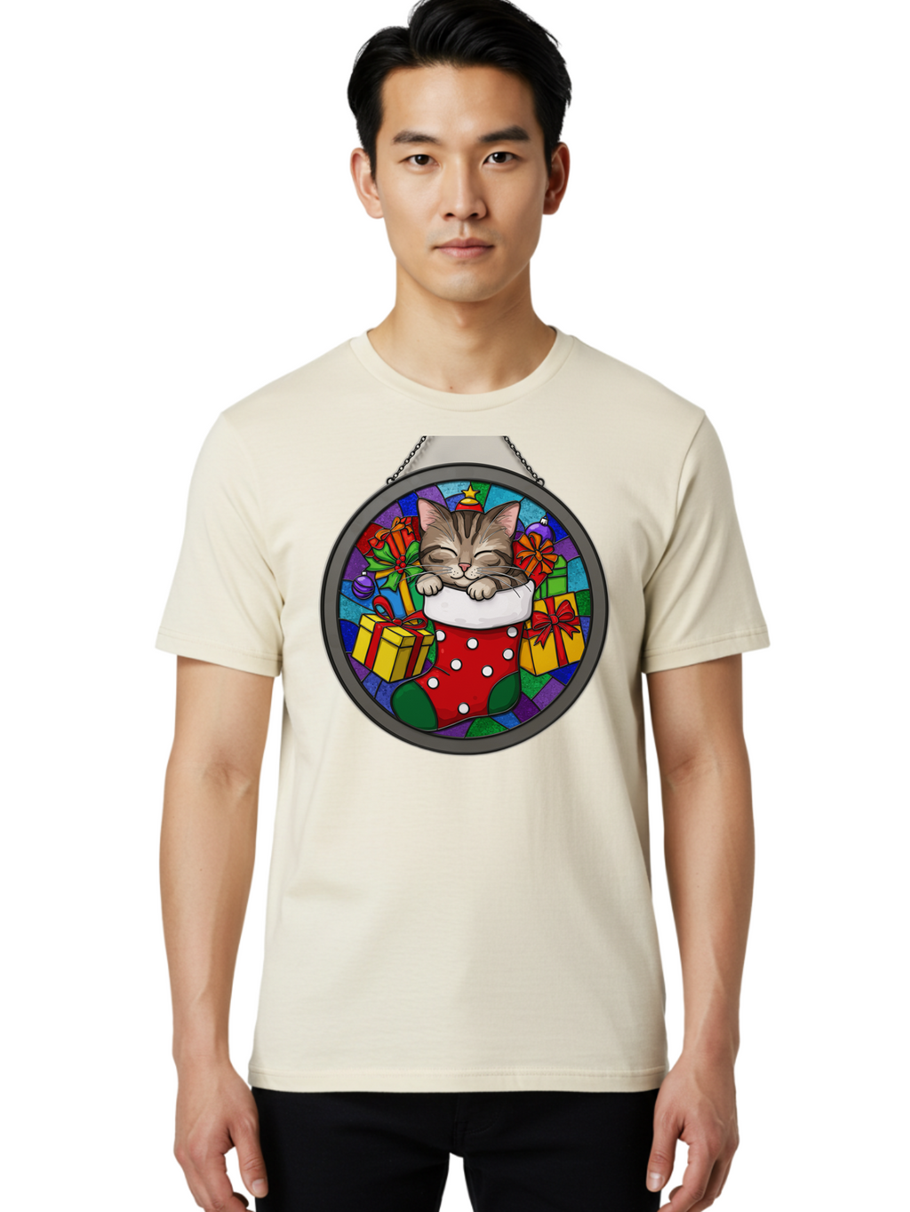 Kitten-In-Christmas-Stocking Men'S Graphic Tee, 100% Cotton, Comfortable Casual Summer Wear, Machine Washable, Vintage Camera, Old Camera, Antique Camera, Black Camera, Classic Photography, Photography Equipment, Nostalgic Device, Film Camera, Bam718